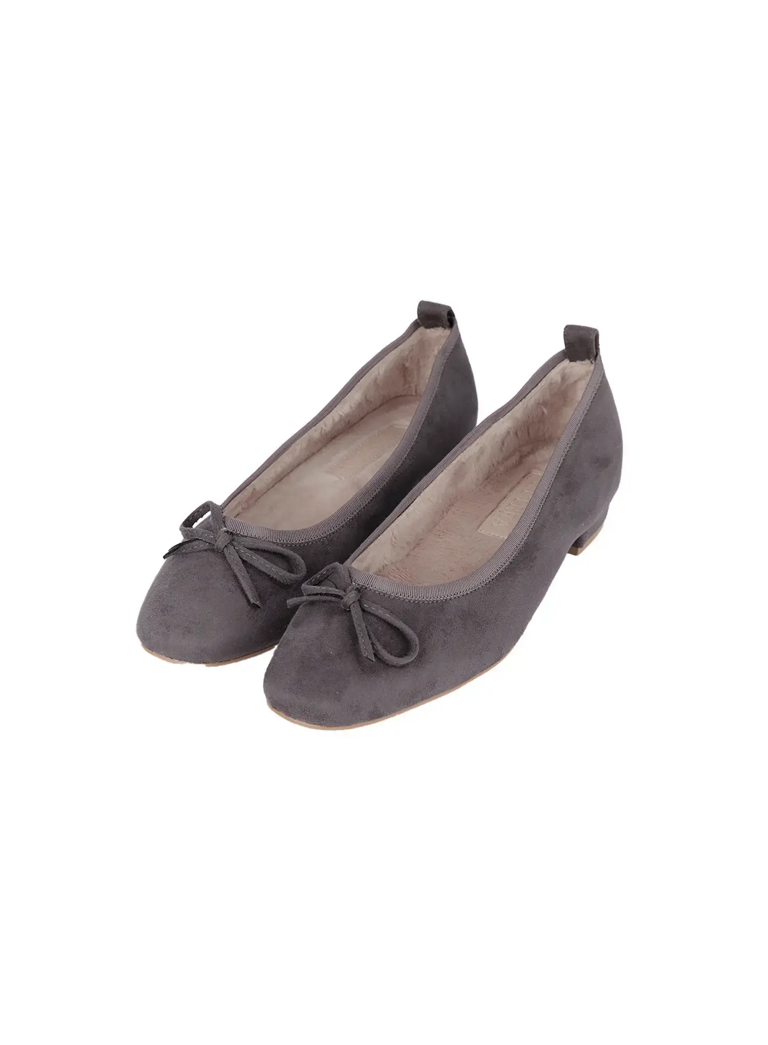 Suede Brown Ribbon Flats CJ512 - Image 10