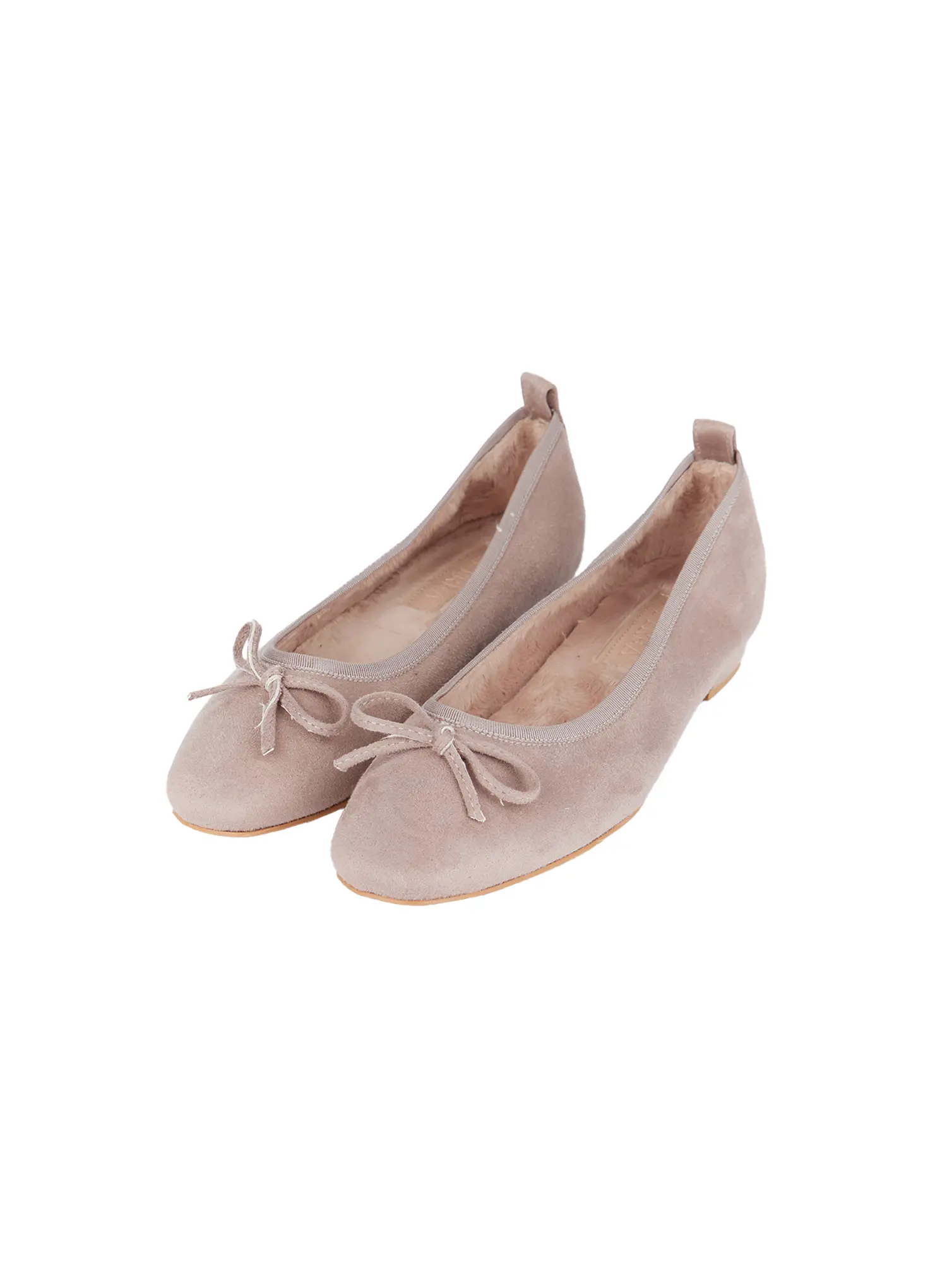 Suede Brown Ribbon Flats CJ512 - Image 11