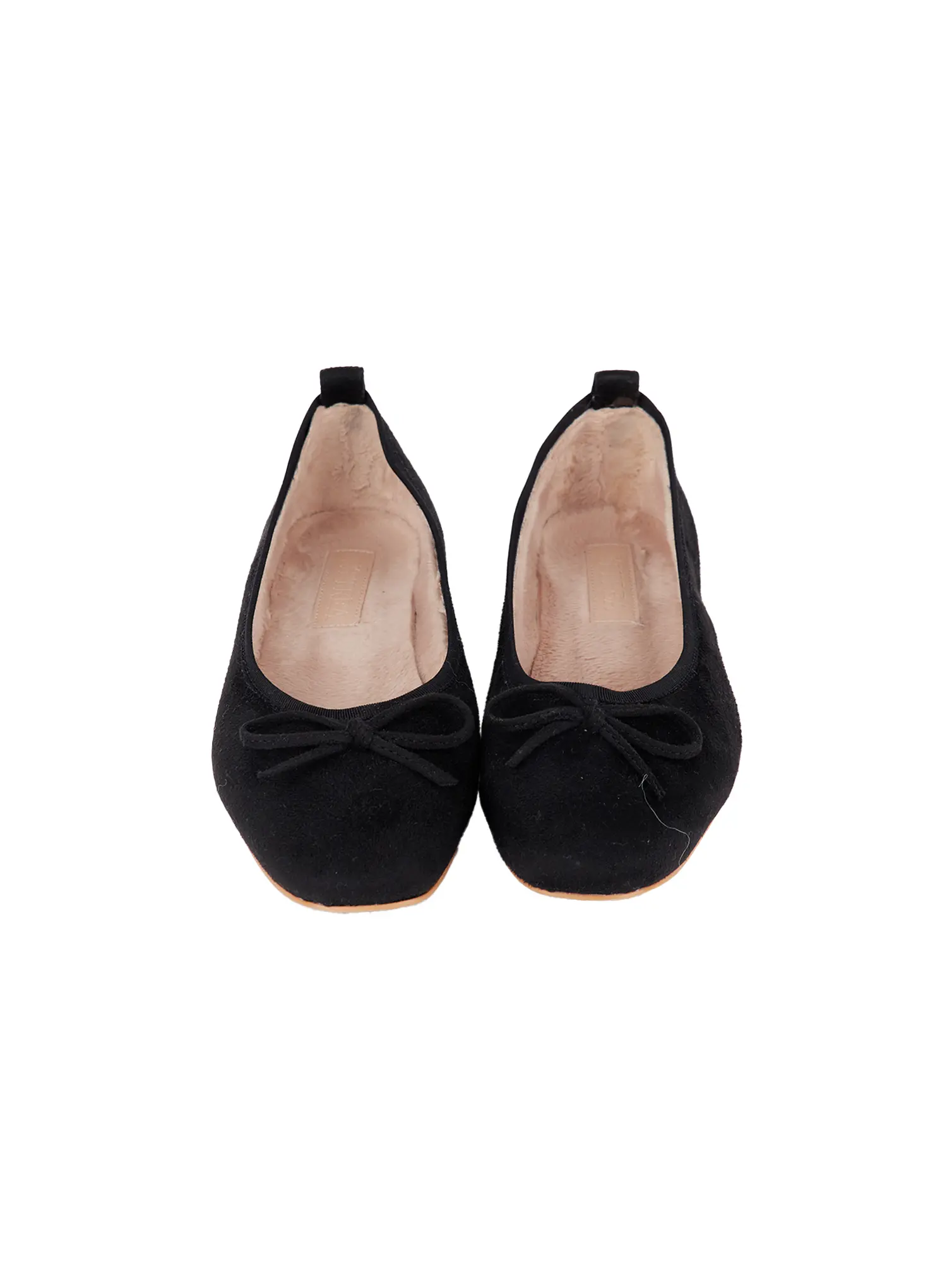 Suede Brown Ribbon Flats CJ512 - Image 6