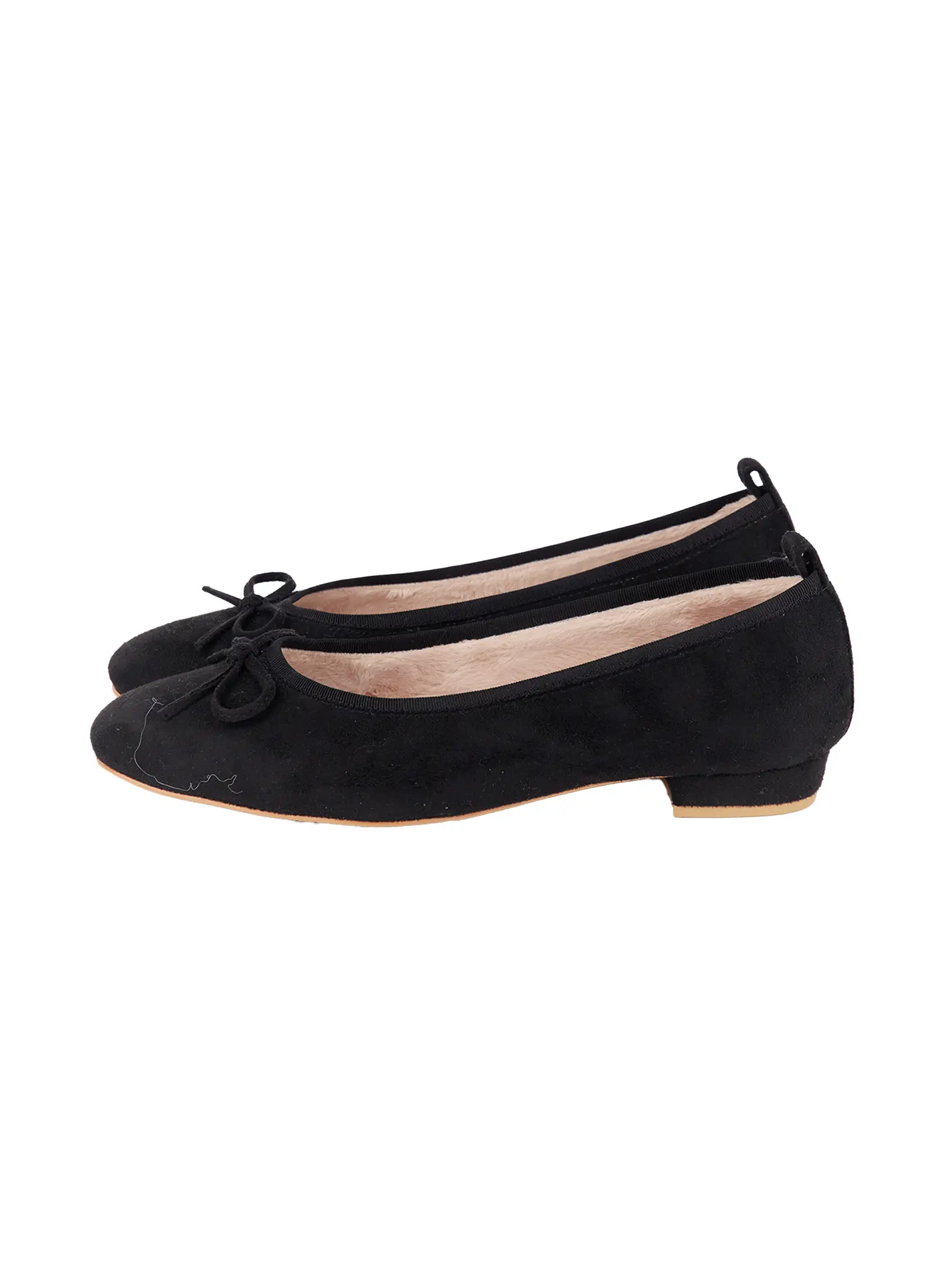 Suede Brown Ribbon Flats CJ512 - Image 7