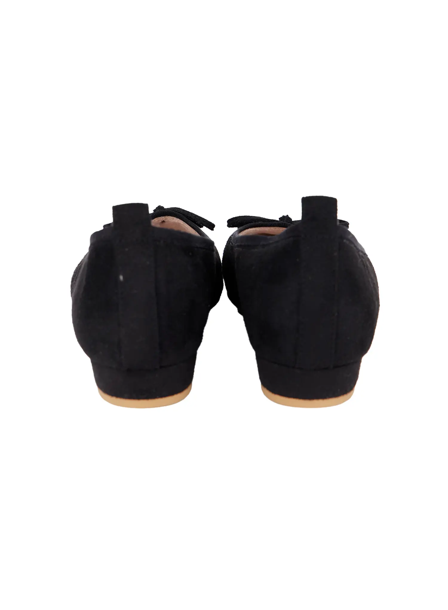 Suede Brown Ribbon Flats CJ512 - Image 8