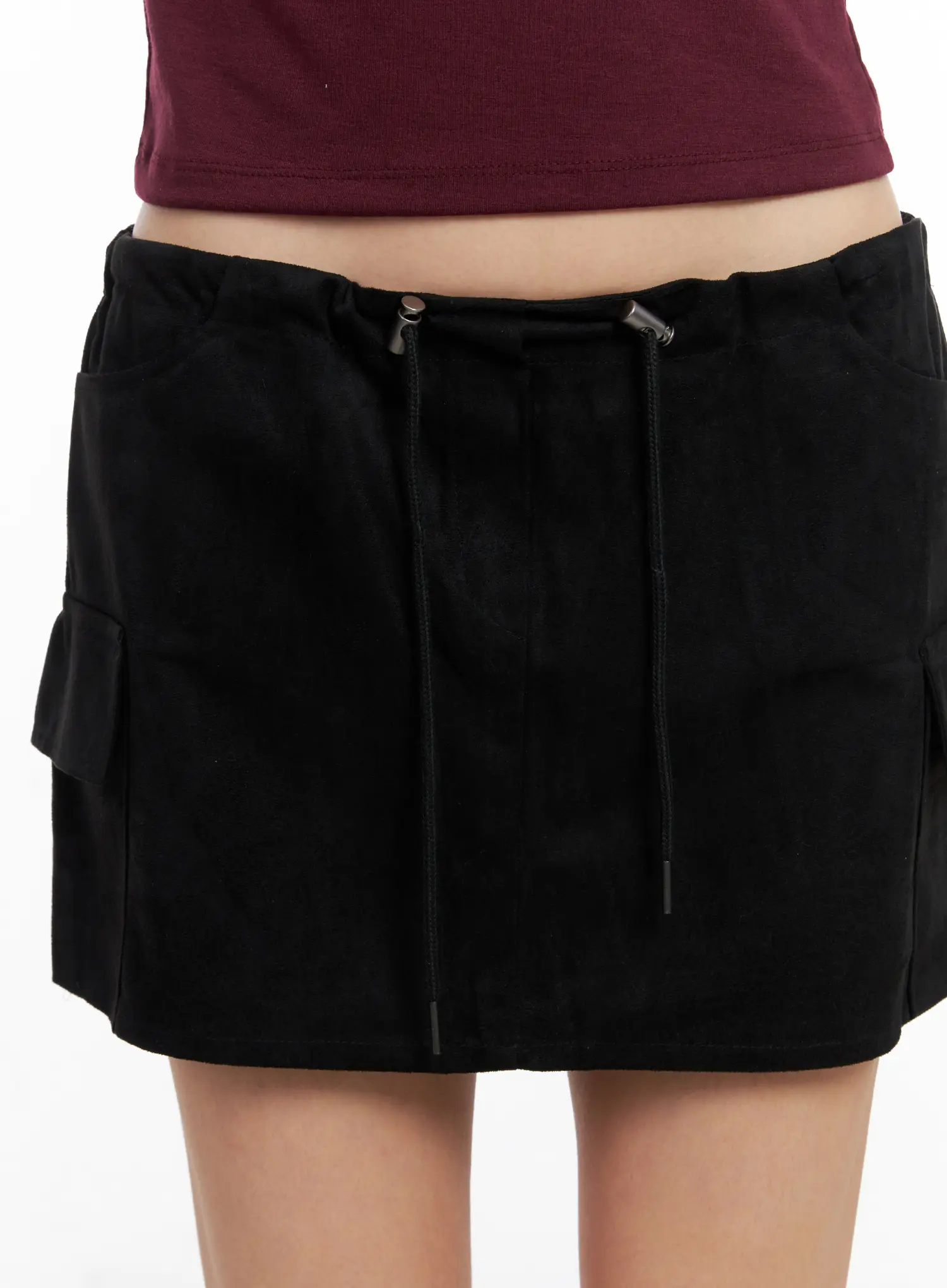 Suede Cargo Mini Skirt CC1109 - Image 3