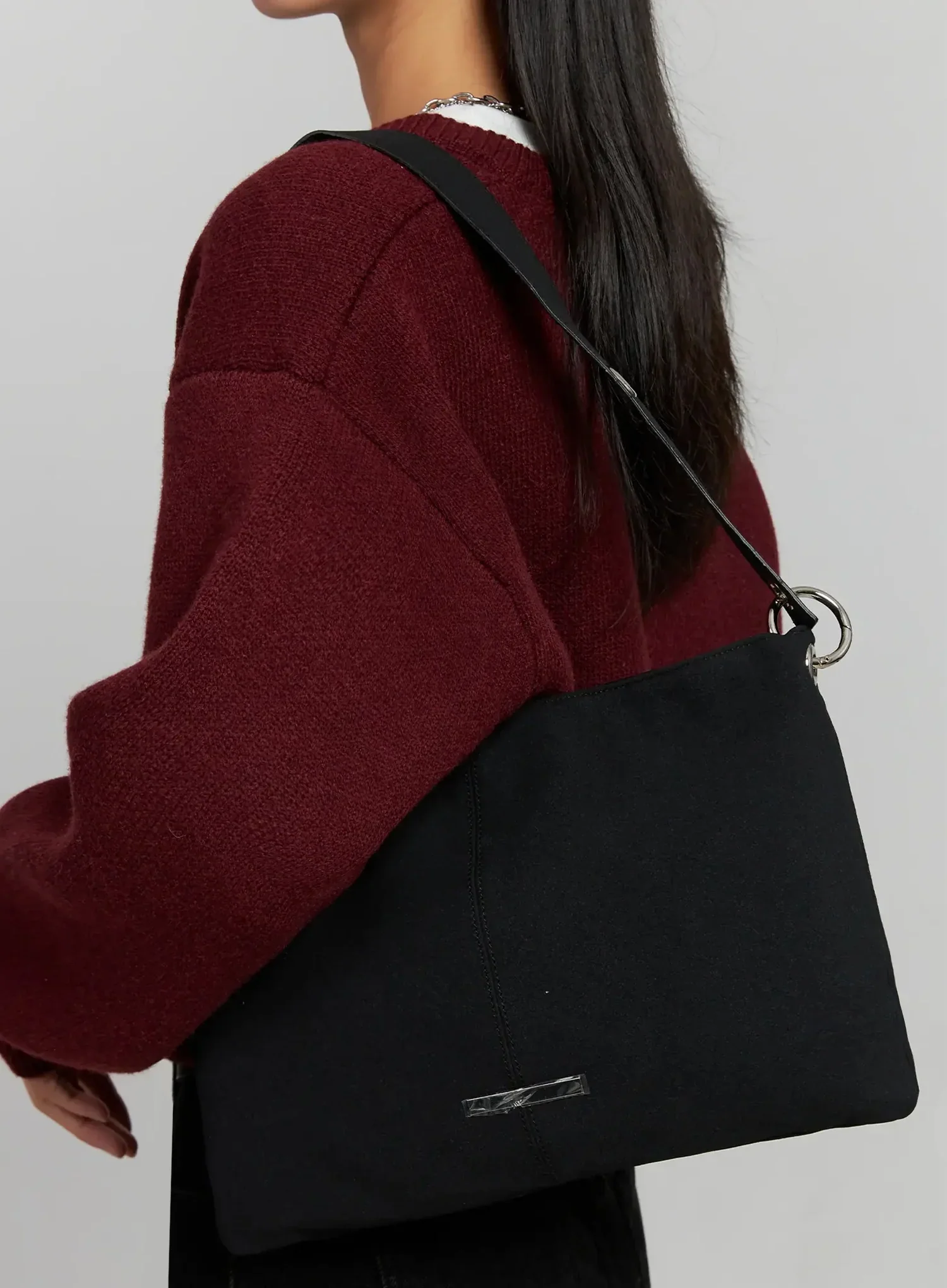 Suede Shoulder Bag IJ505 - Image 4