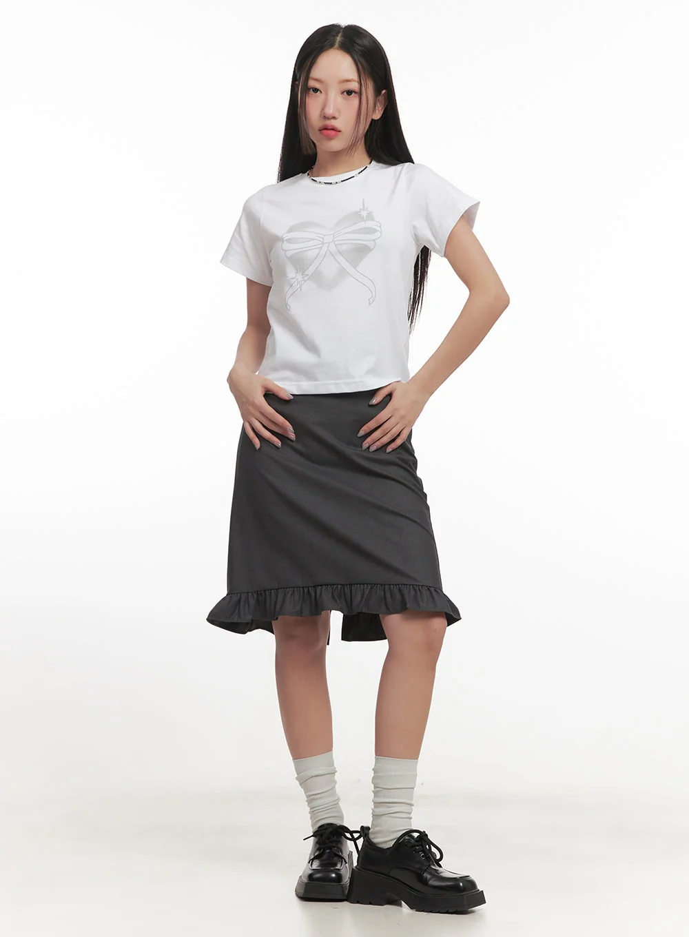 Sweetheart Graphic Crop Tee CF526 - Image 2