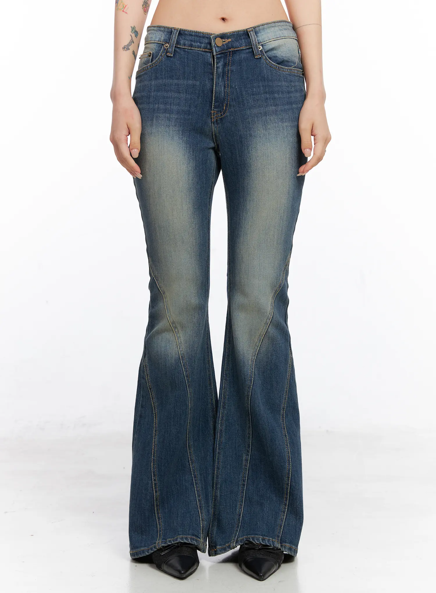 Sylvie Flared Denim Jeans CC1809 - Image 2