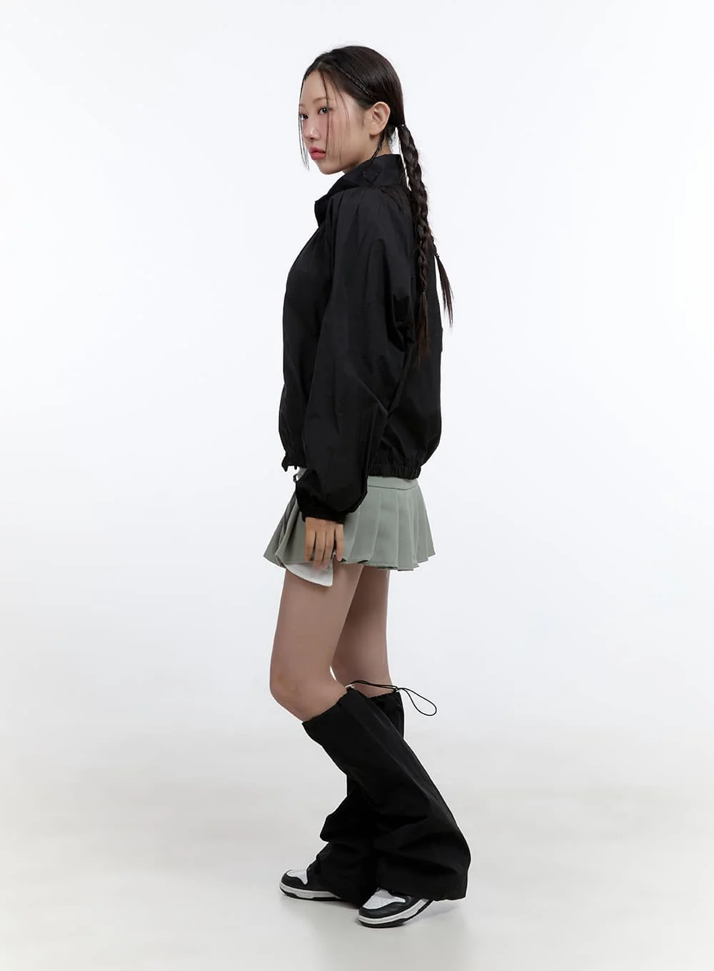 Tailored Solid Print Skirt CS406 - Image 3
