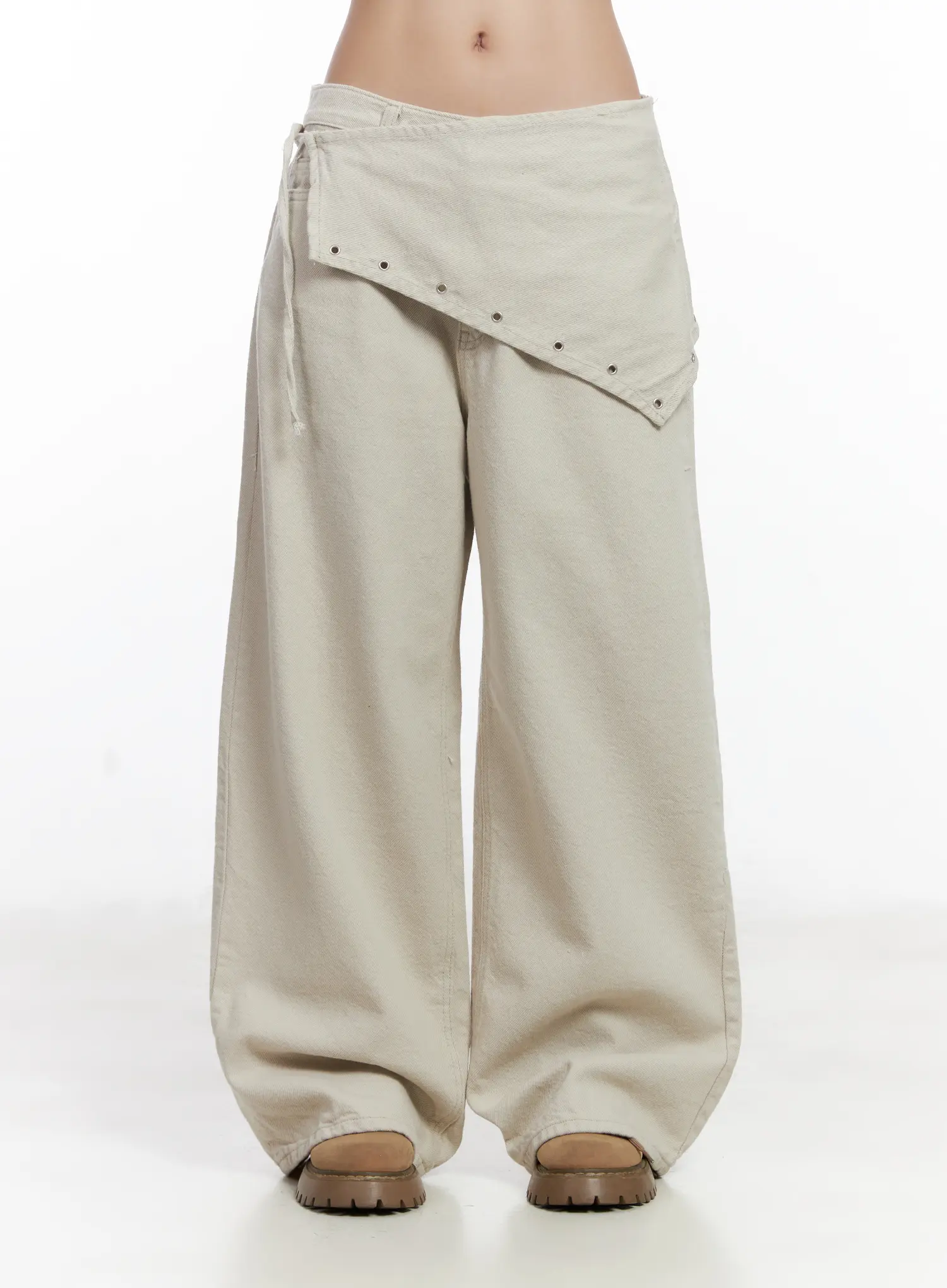 Terry Scarf Layered Pants CJ530 - Image 2