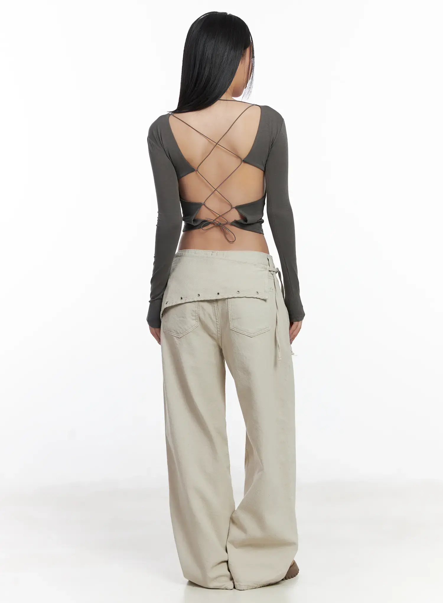 Terry Scarf Layered Pants CJ530 - Image 7