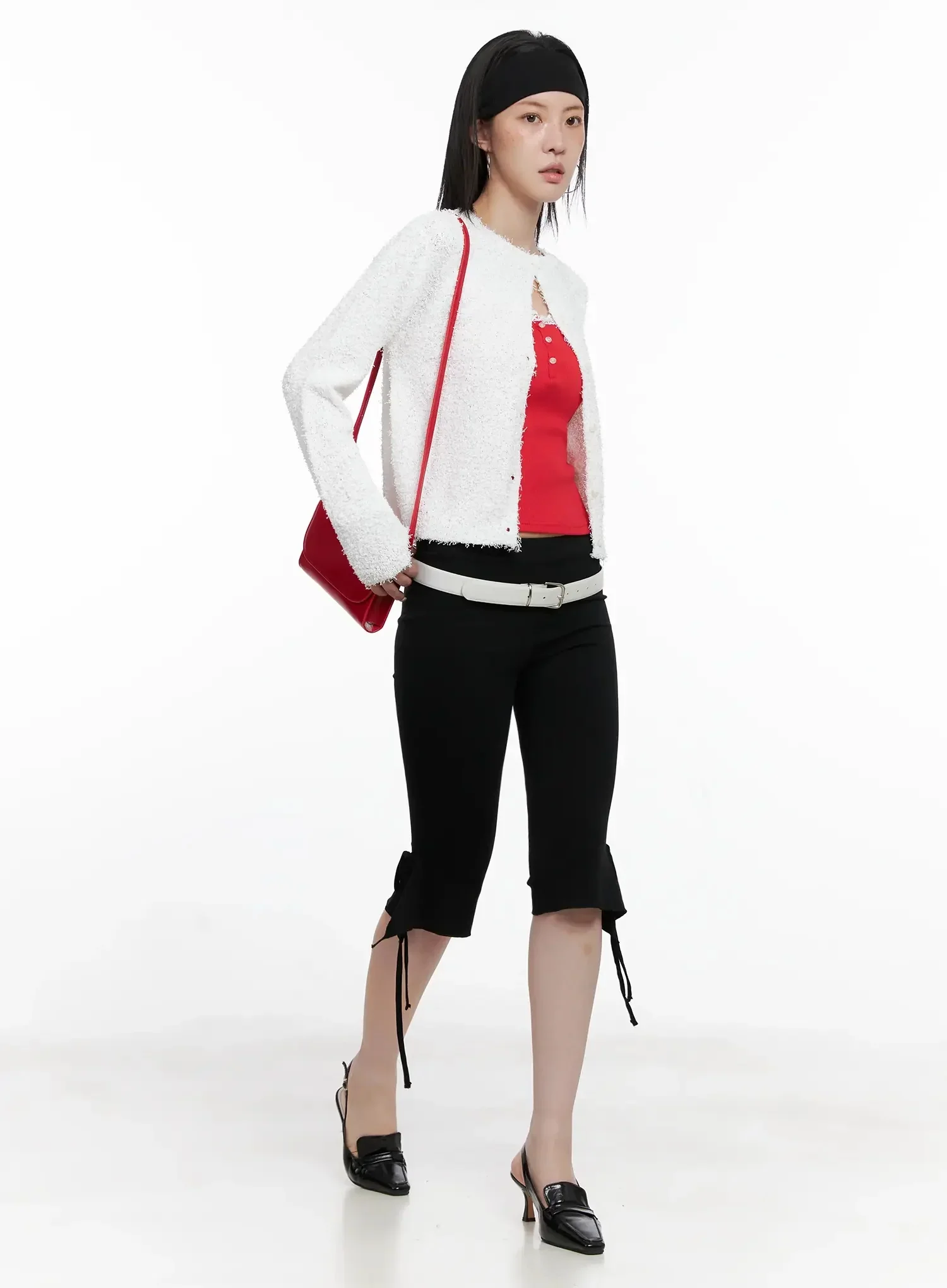 Textured Knit Cardigan IS508 - Image 10