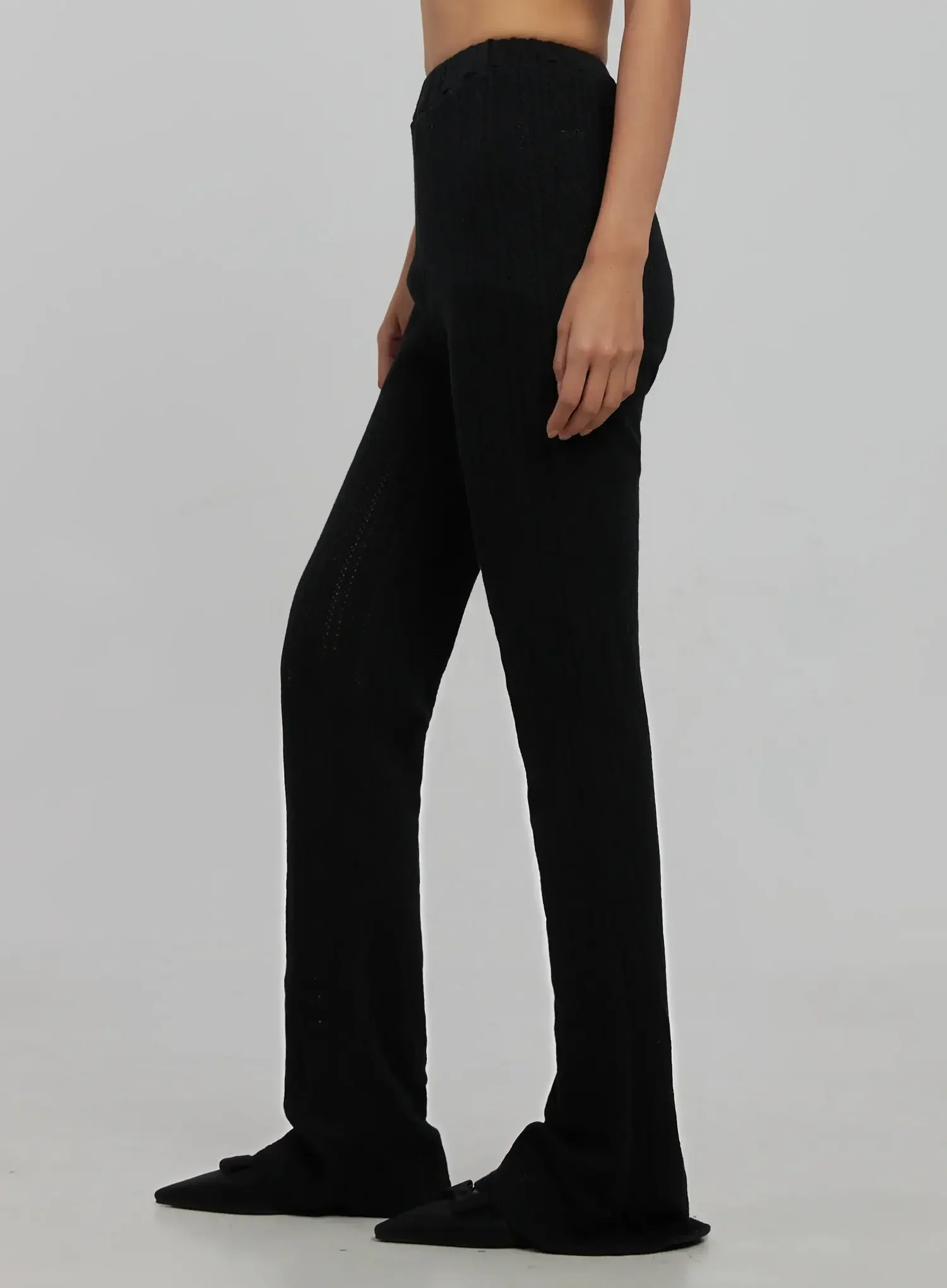 Textured Knit Flare Pants IJ509 - Image 10