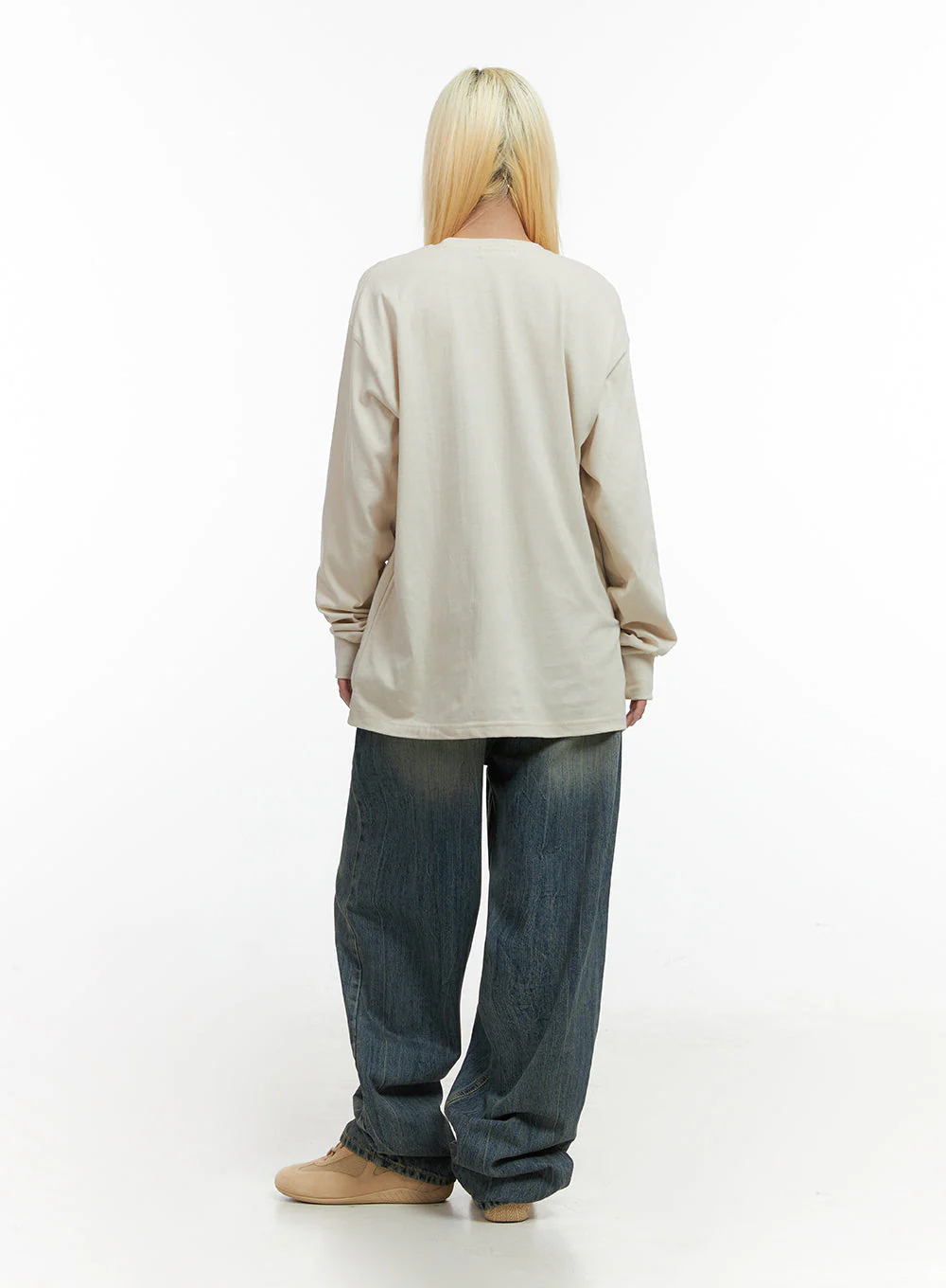 Thea Baggy Jeans in Washed Blue CO415 - Image 4
