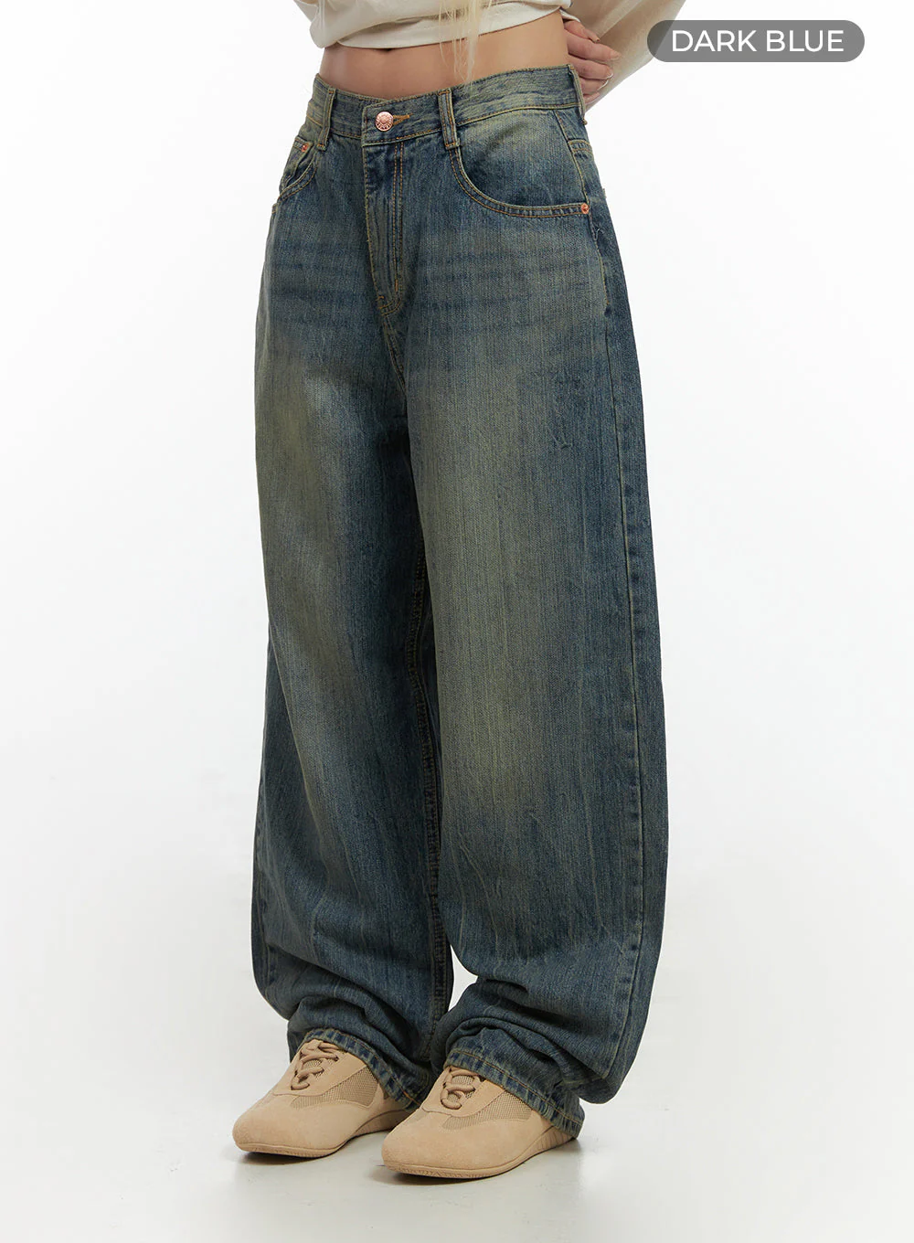 Thea Baggy Jeans in Washed Blue CO415 - Image 7