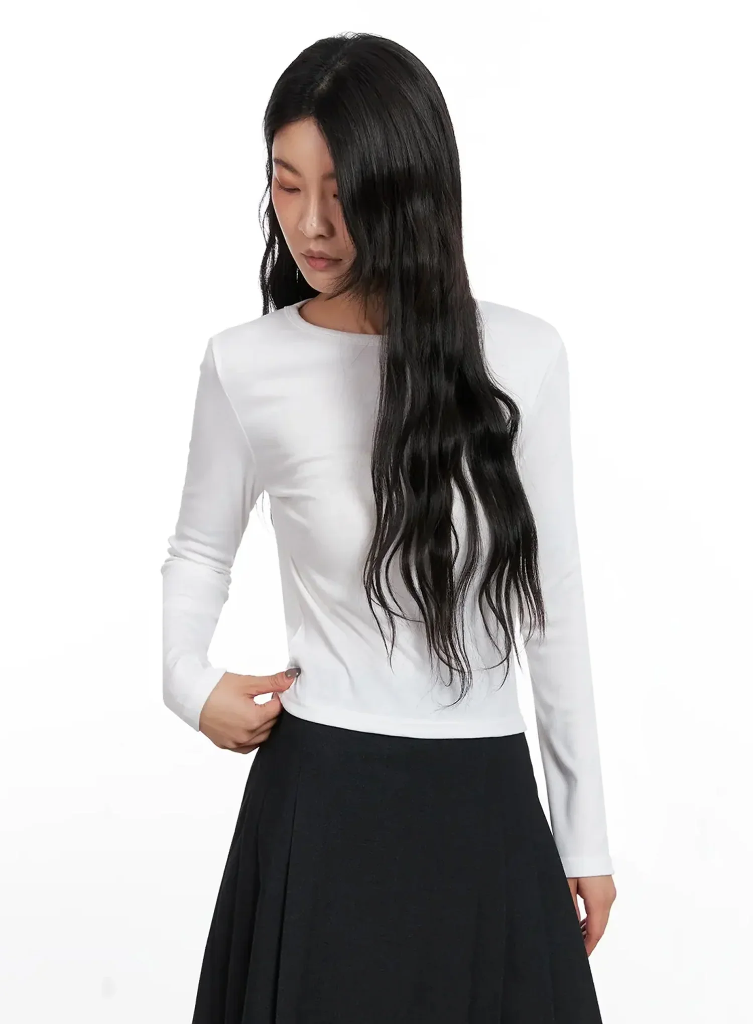 Thermal Crewneck Long Sleeve Top IN528 - Image 2