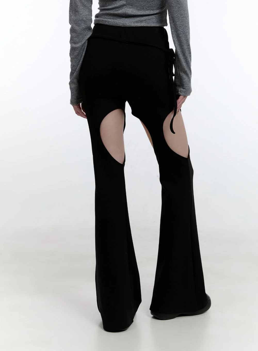 Thigh Cut-Out Flared Leggings CJ521 - Image 6