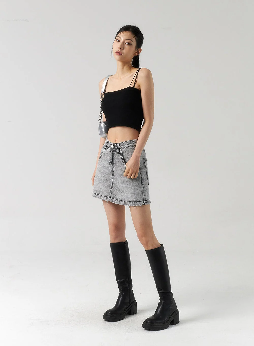 Thin Strap Cropped Top CU320 - Image 8