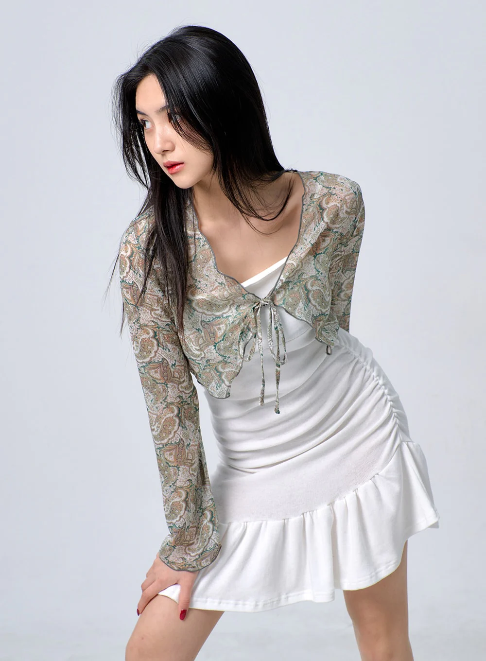 Thin Strap Frill Mini Dress BJ331 - Image 14