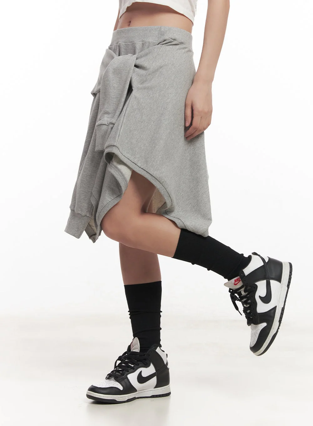Tied Layering Handkerchief Midi Skirt CA521 - Image 3