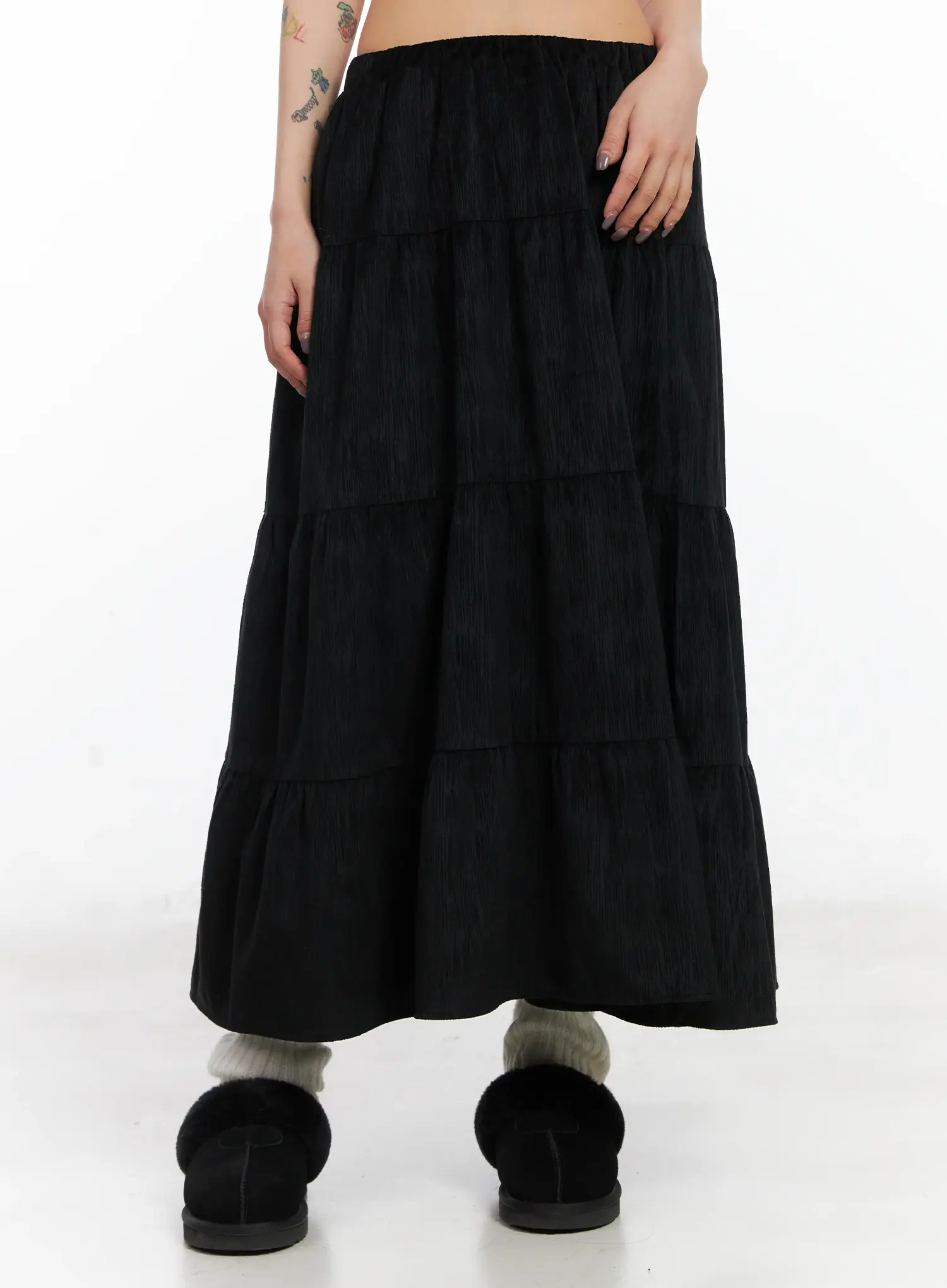 Tiered Corduroy Maxi Skirt CD502 - Image 4