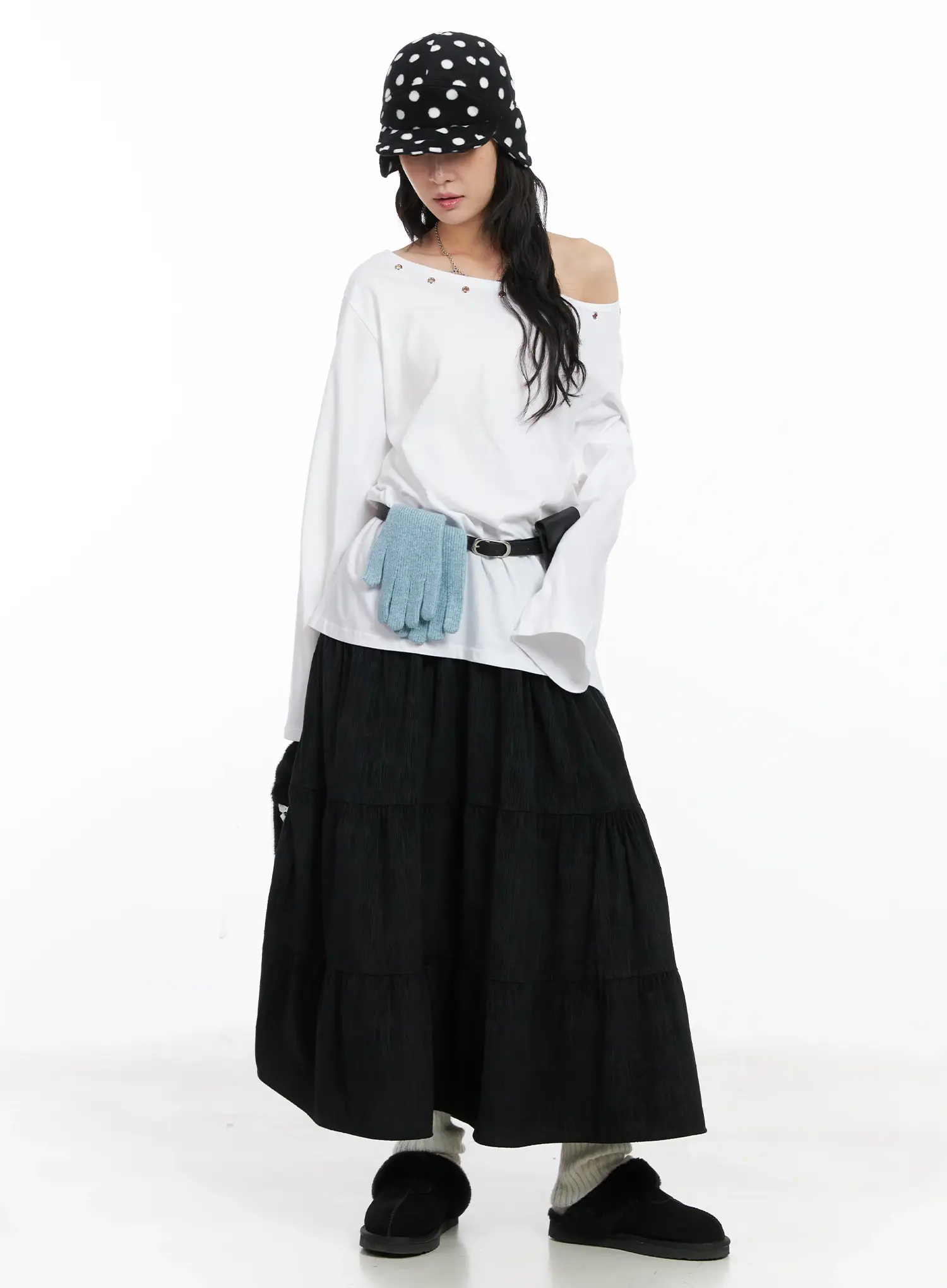 Tiered Corduroy Maxi Skirt CD502 - Image 5
