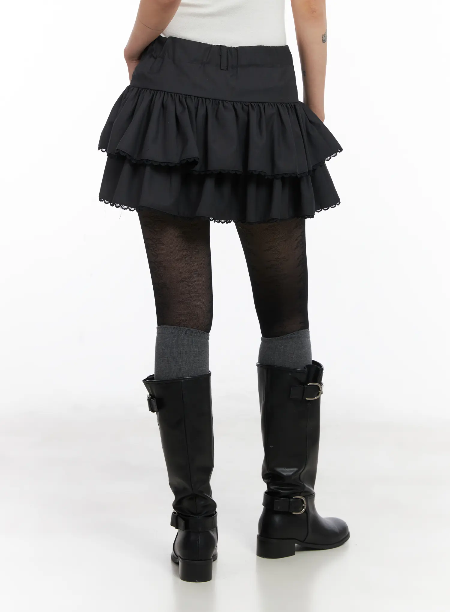 Tiered Lace Ruffle Mini Skirt CD505 - Image 6