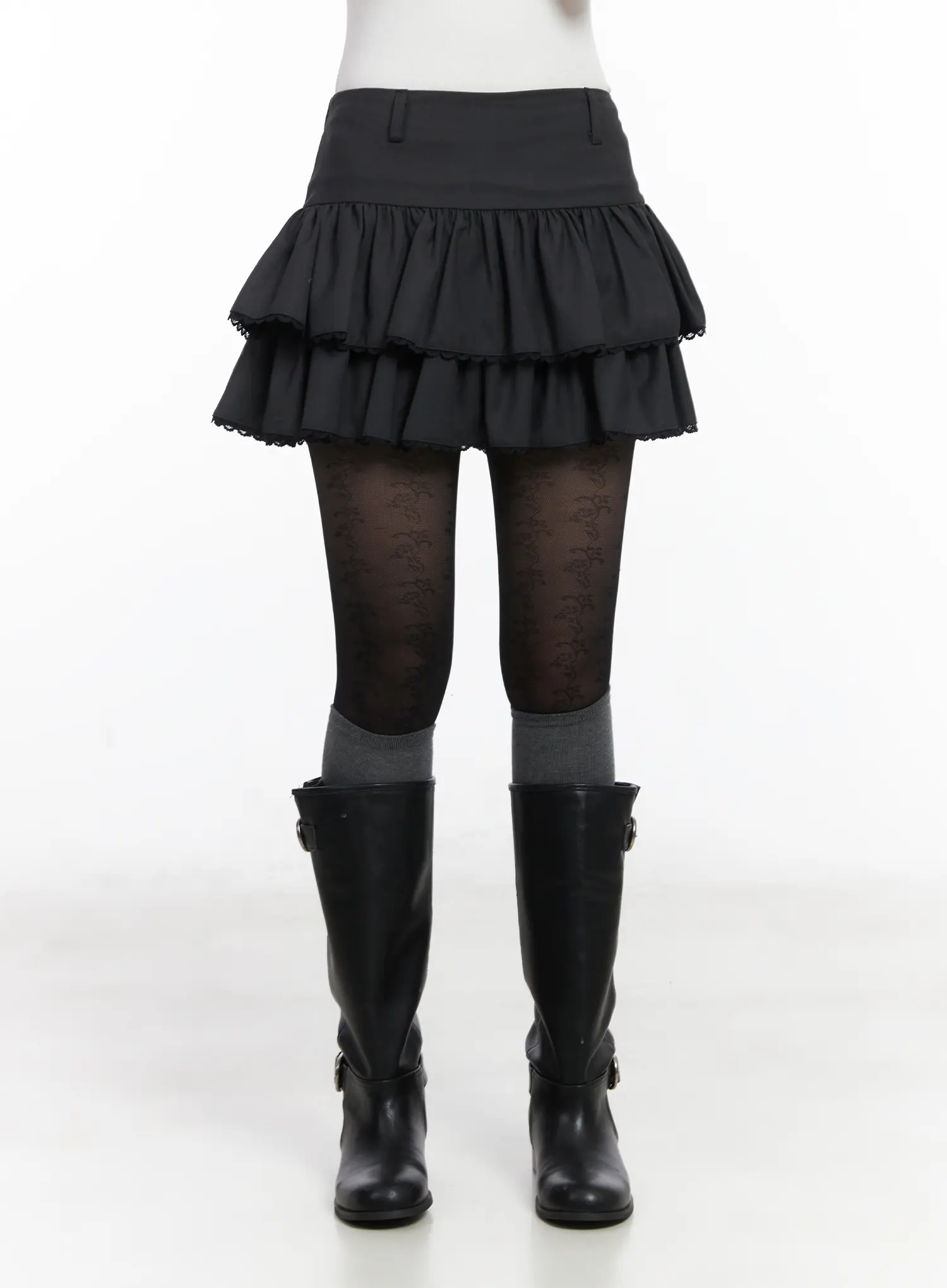 Tiered Lace Ruffle Mini Skirt CD505 - Image 8