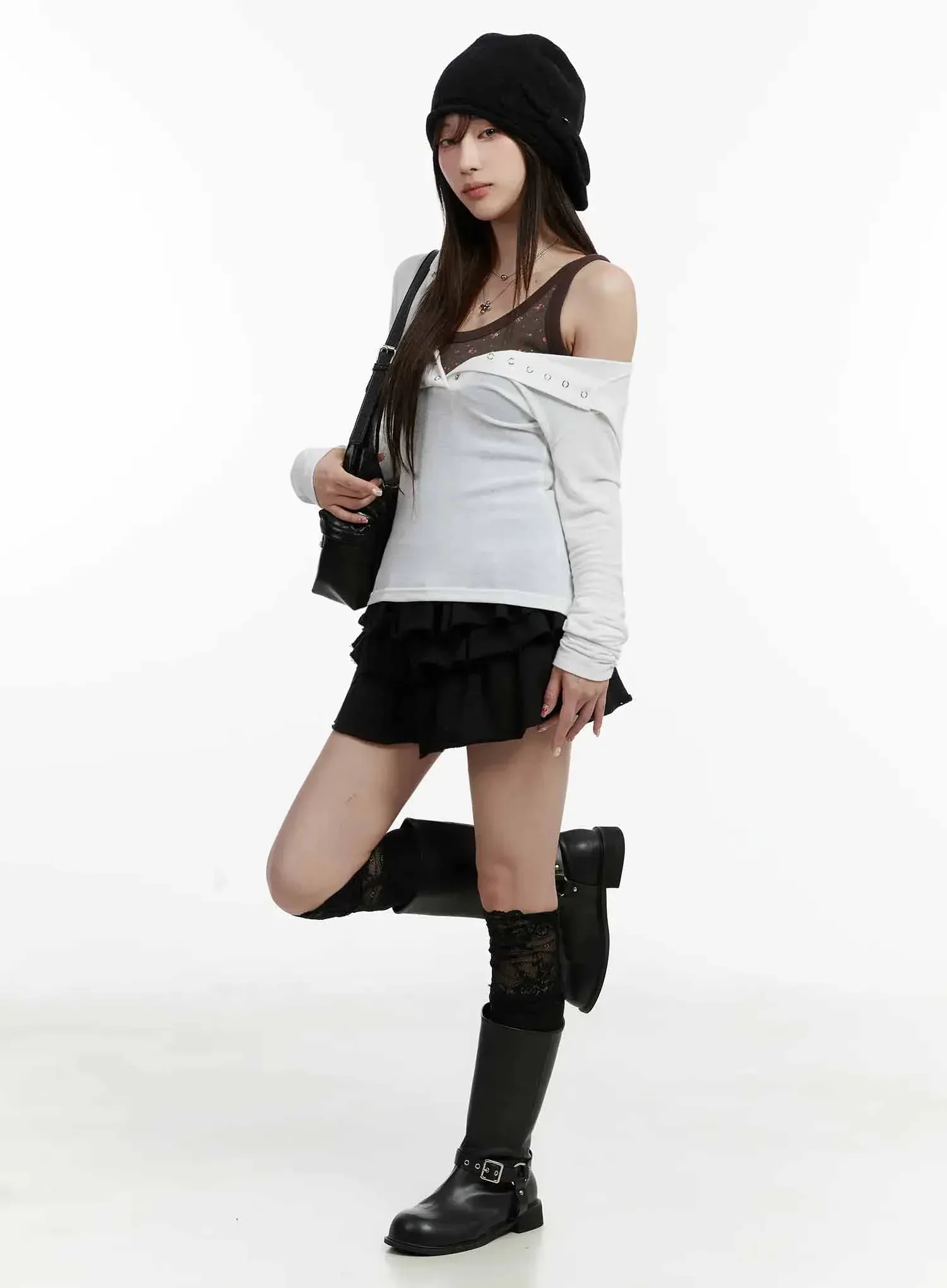 Tiered Mini Skirt IJ516 - Image 12