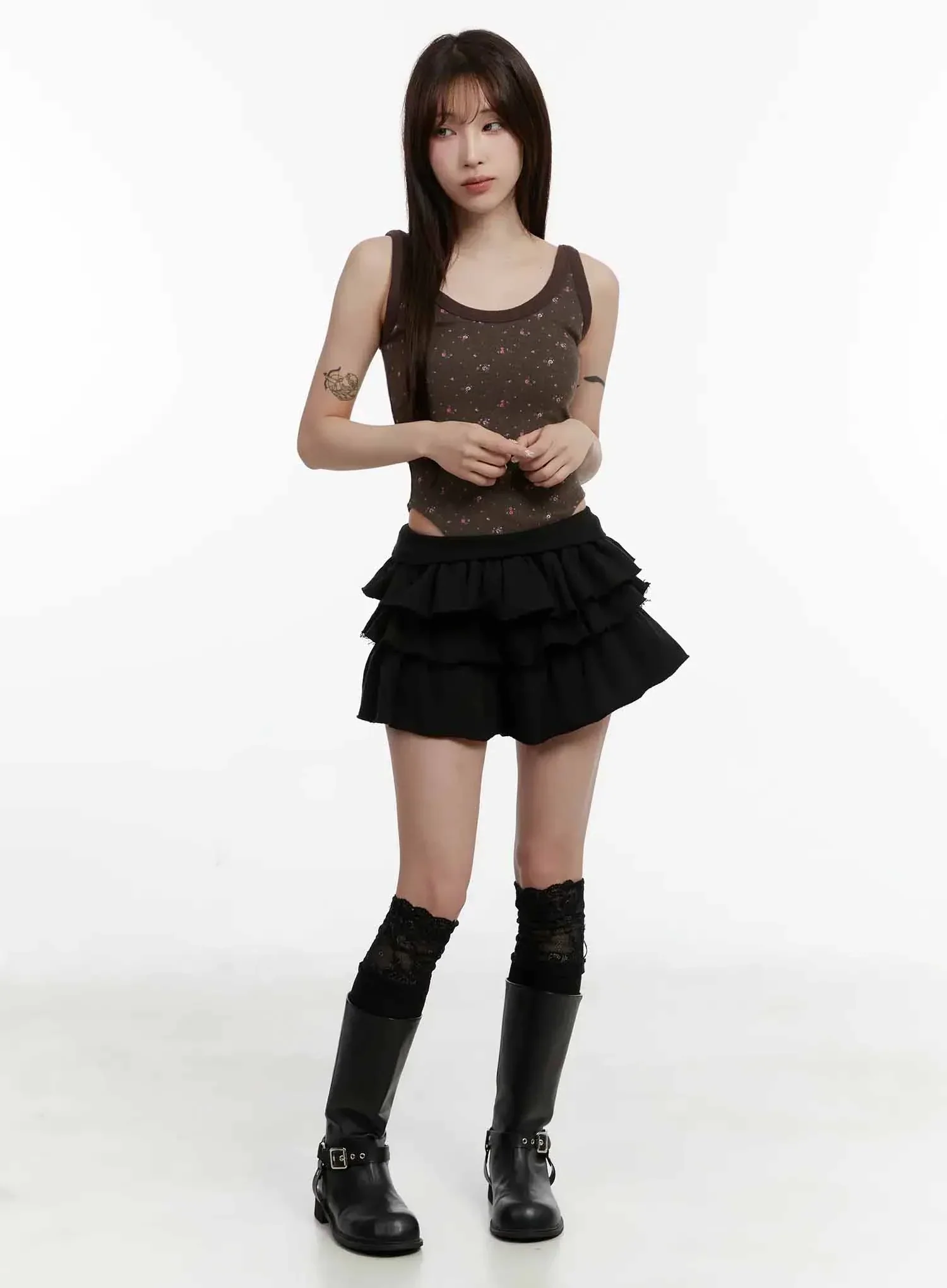 Tiered Mini Skirt IJ516 - Image 3