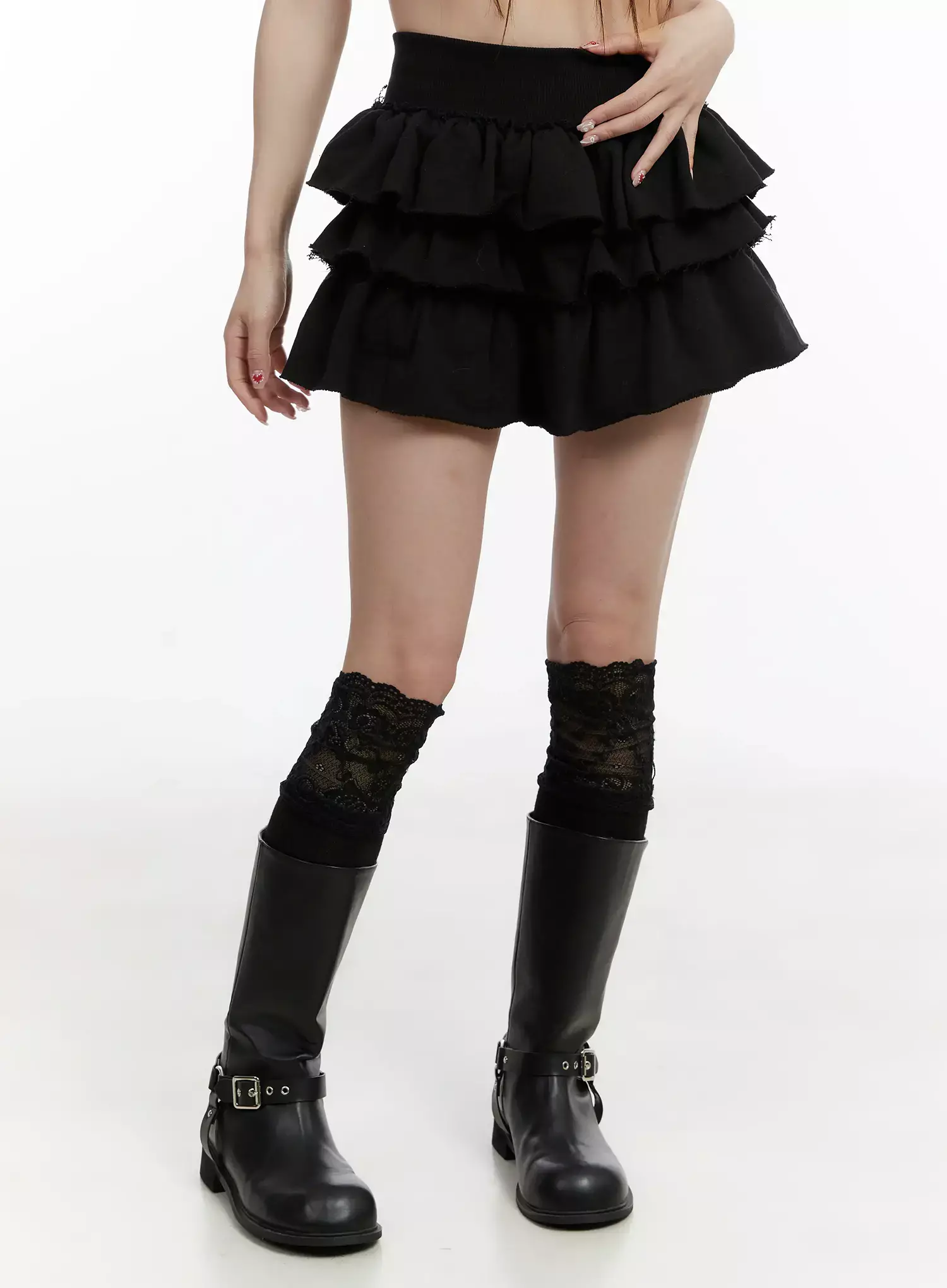 Tiered Mini Skirt IJ516 - Image 5