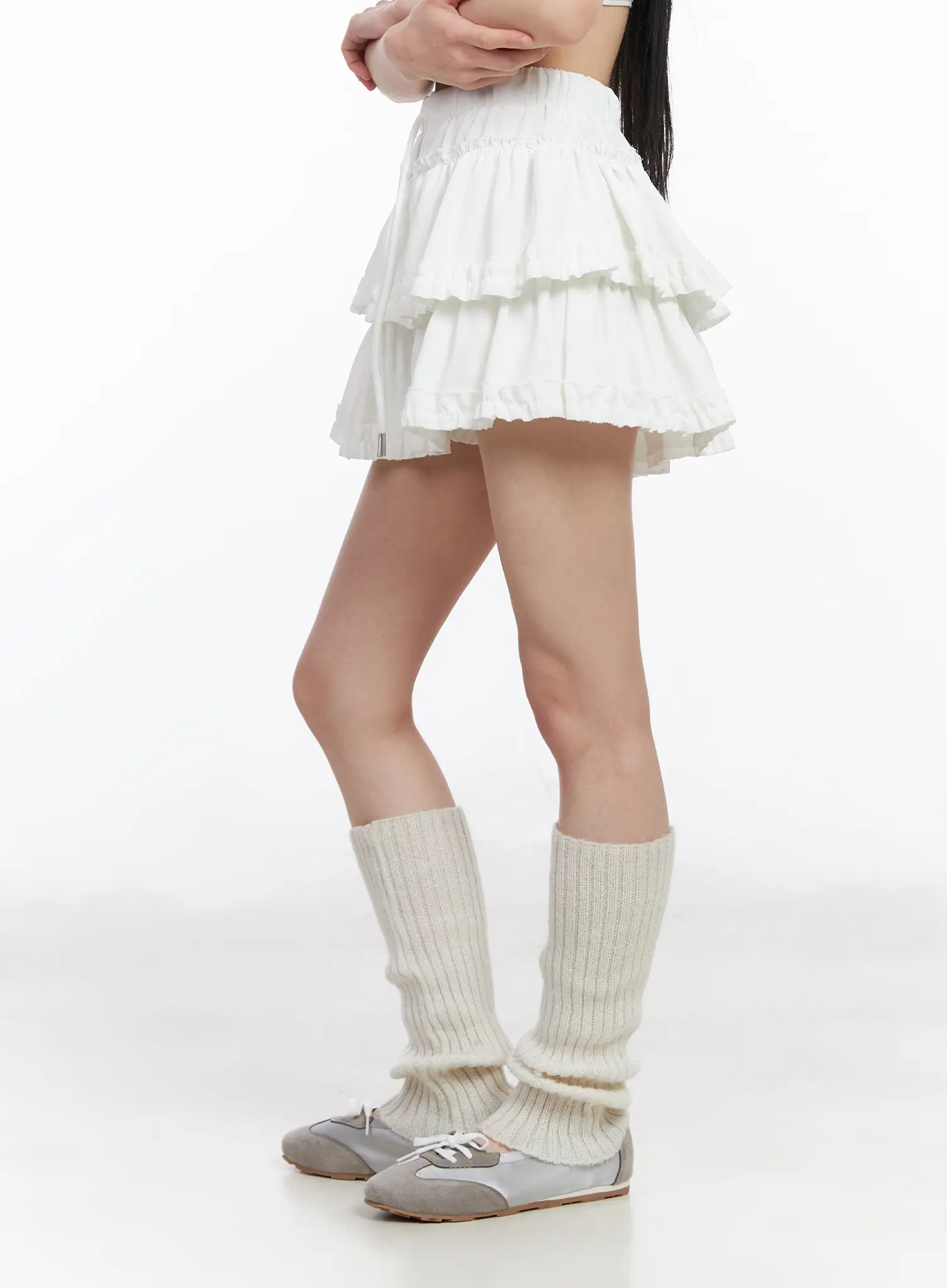 Tiered Ruffle Flared Mini Skirt CM518 - Image 3