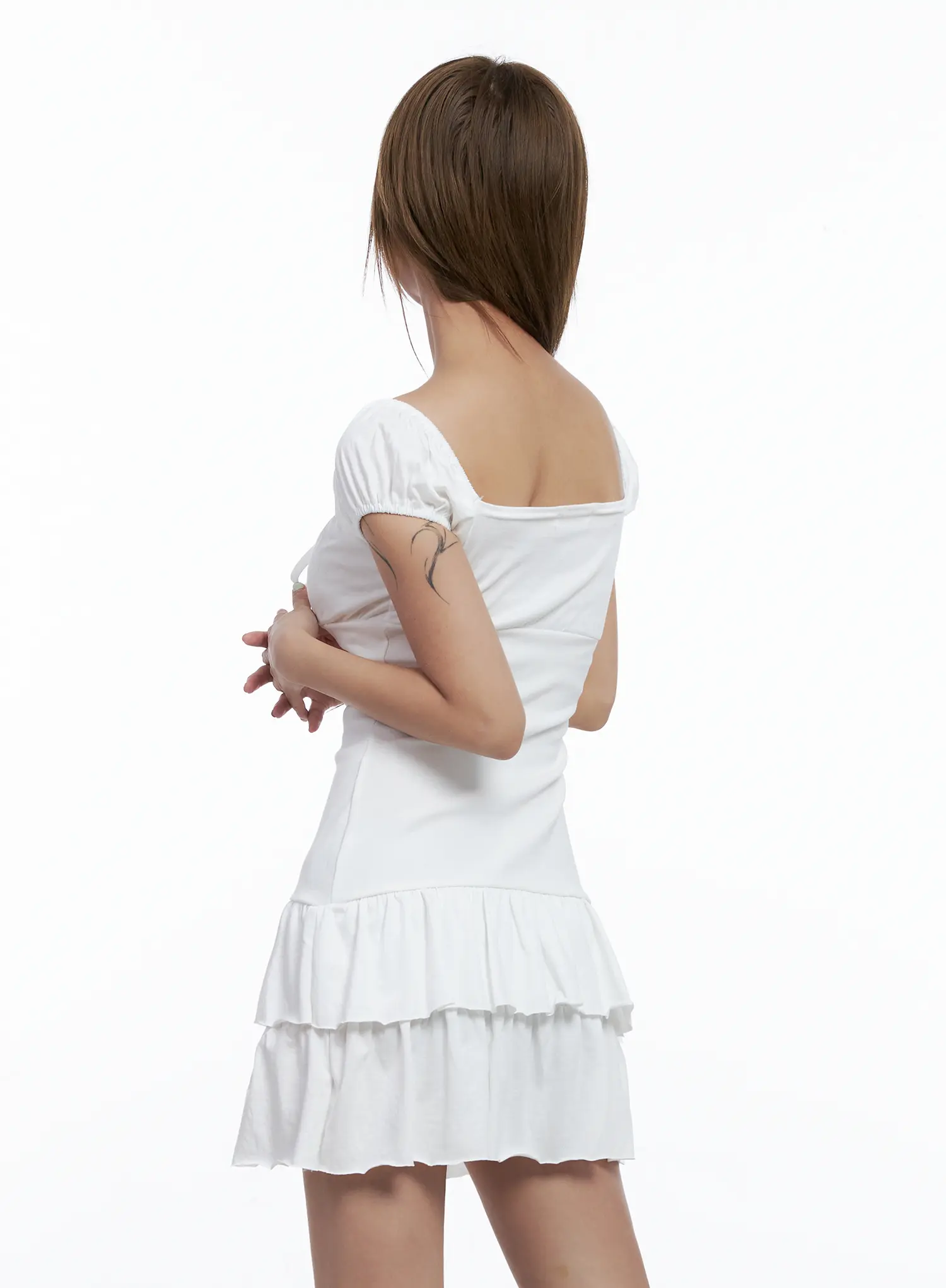 Tiered Ruffle Mini Dress CL514 - Image 8
