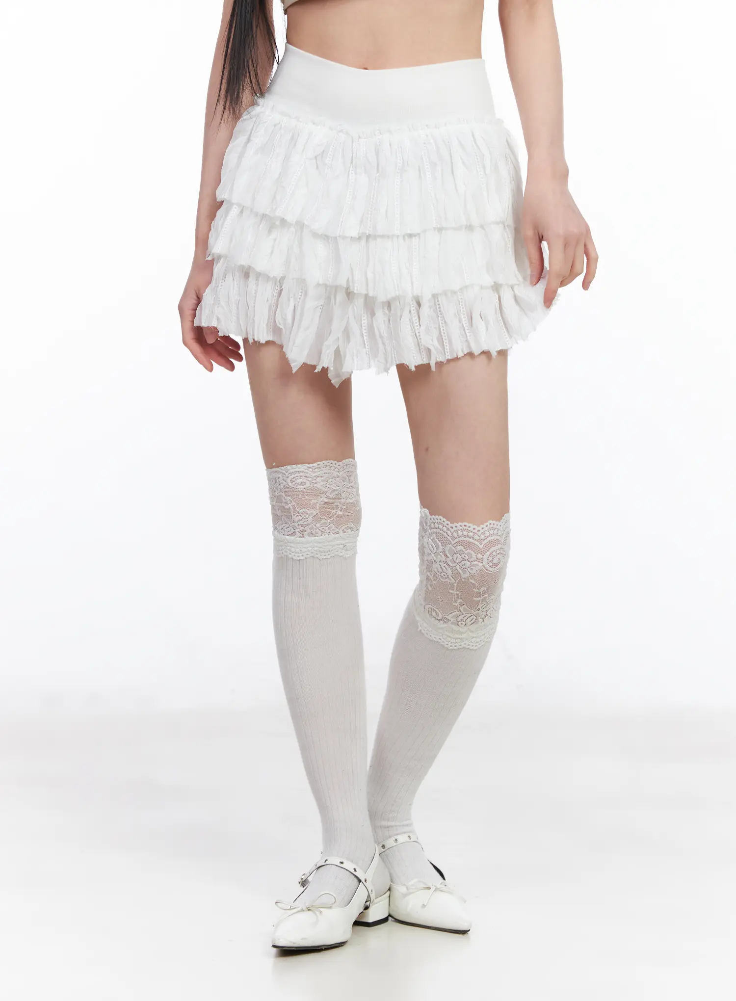 Tiered Ruffle Mini Skirt CF518 - Image 9