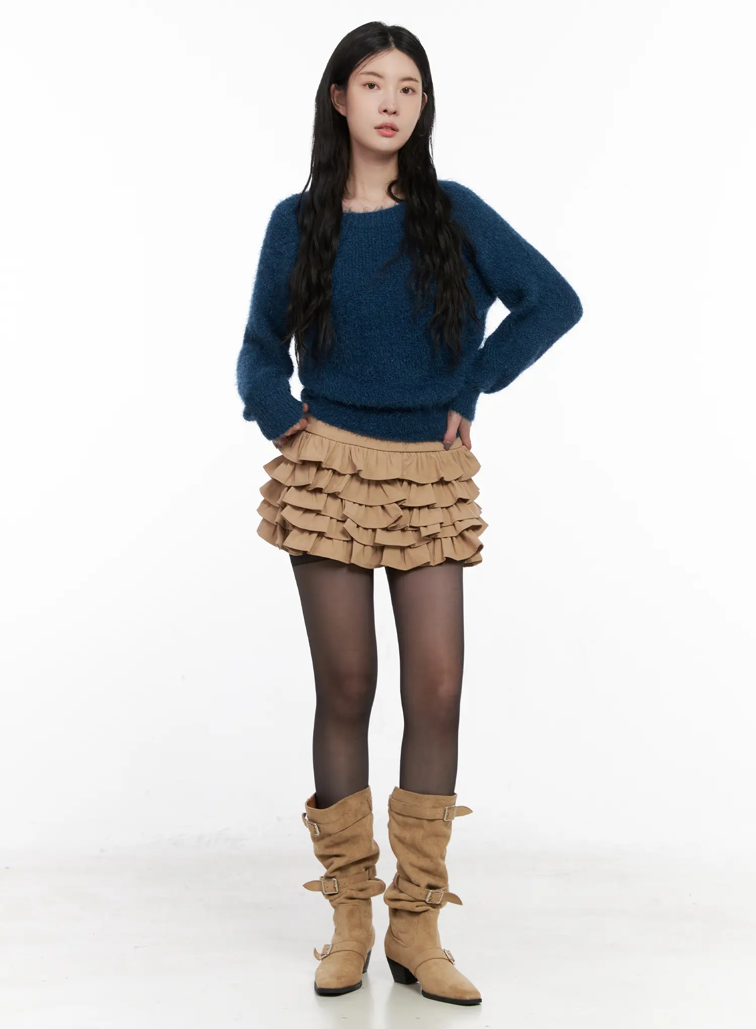 Tiered Ruffle Mini Skirt CN512 - Image 4