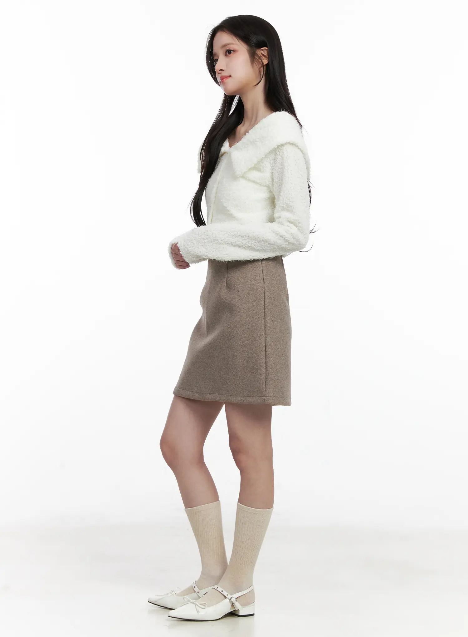 Timeless Wool A-Line Mini Skirt CN526 - Image 6