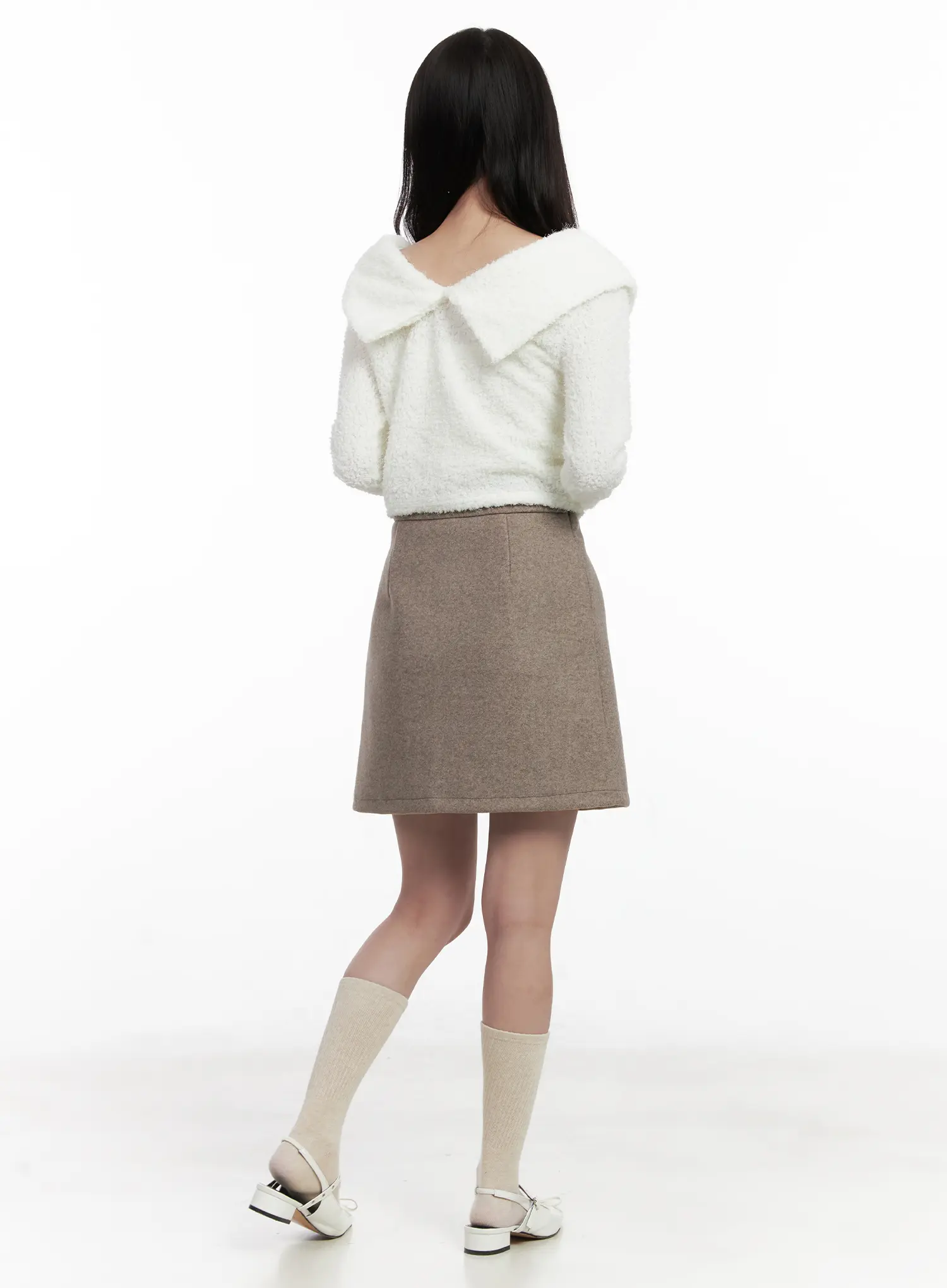 Timeless Wool A-Line Mini Skirt CN526 - Image 7