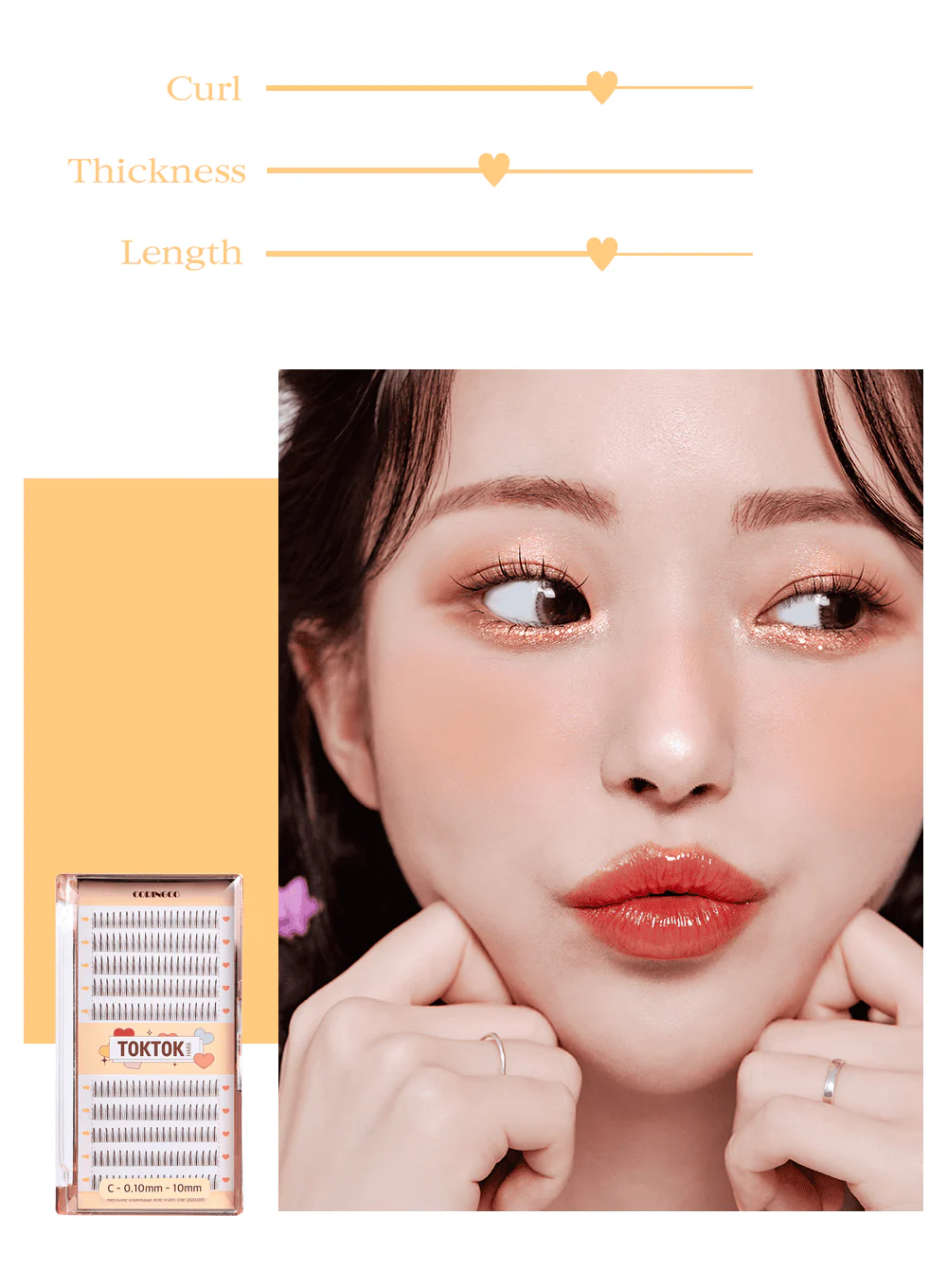 TOKTOKHARA Filter Eyelash - Brown (200pcs) - Image 7