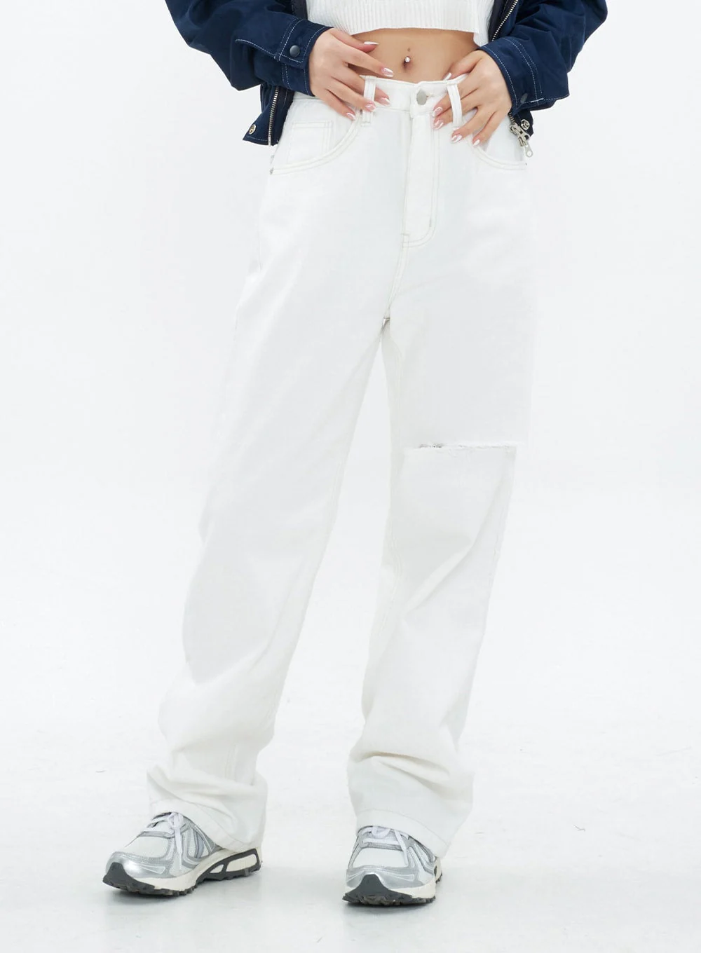 Torn Wide Leg Jeans CM18 - Image 10