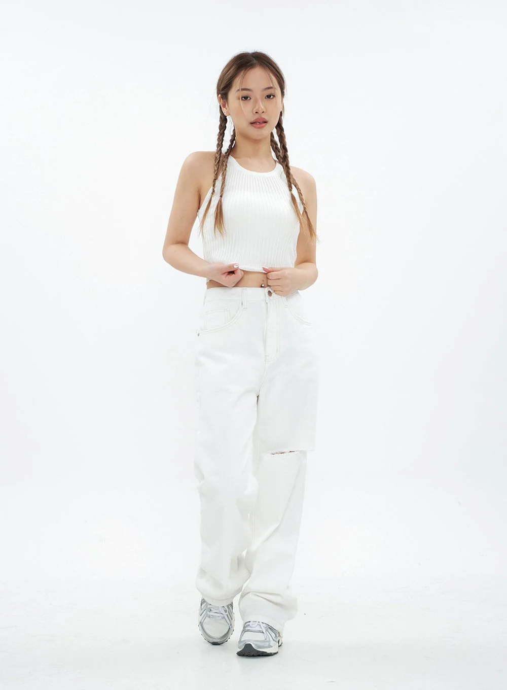 Torn Wide Leg Jeans CM18 - Image 15