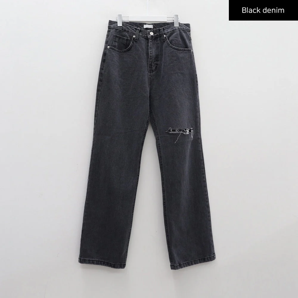 Torn Wide Leg Jeans CM18 - Image 17