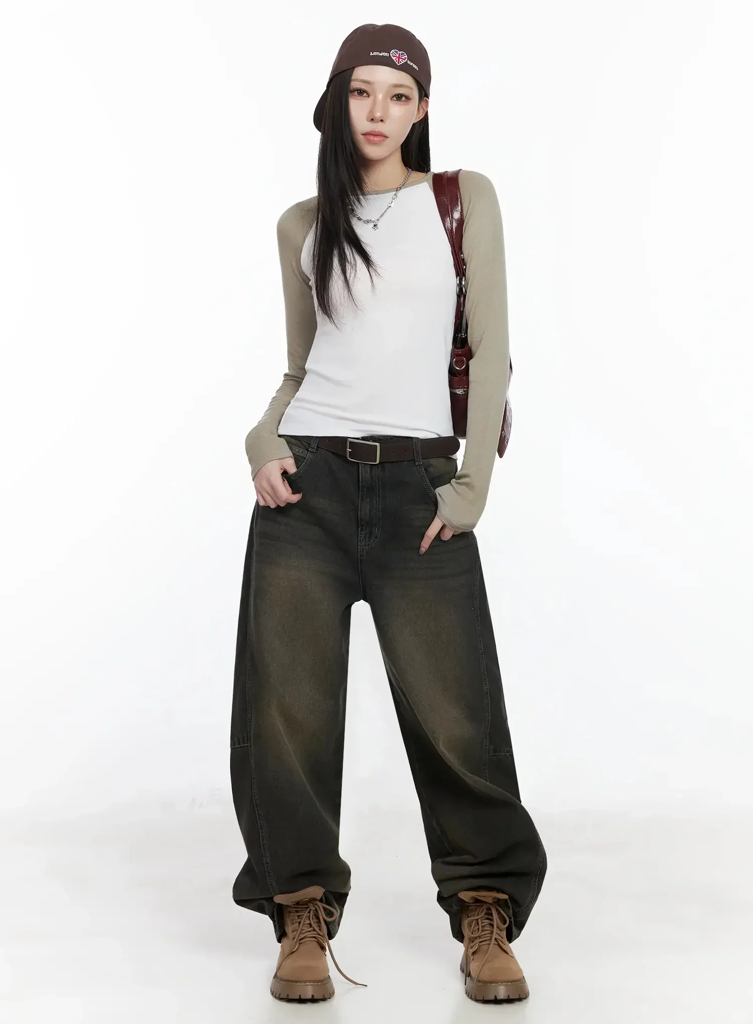Tracey Vintage Black Washed Wide Leg Jeans IJ528 - Image 15