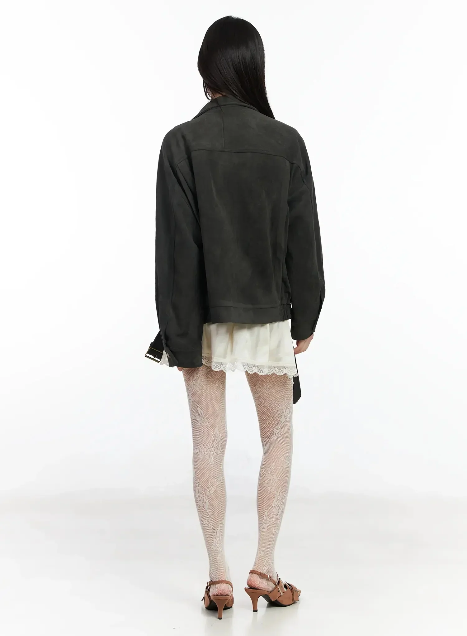 Trendy Suede Belted Jacket IM523 - Image 14