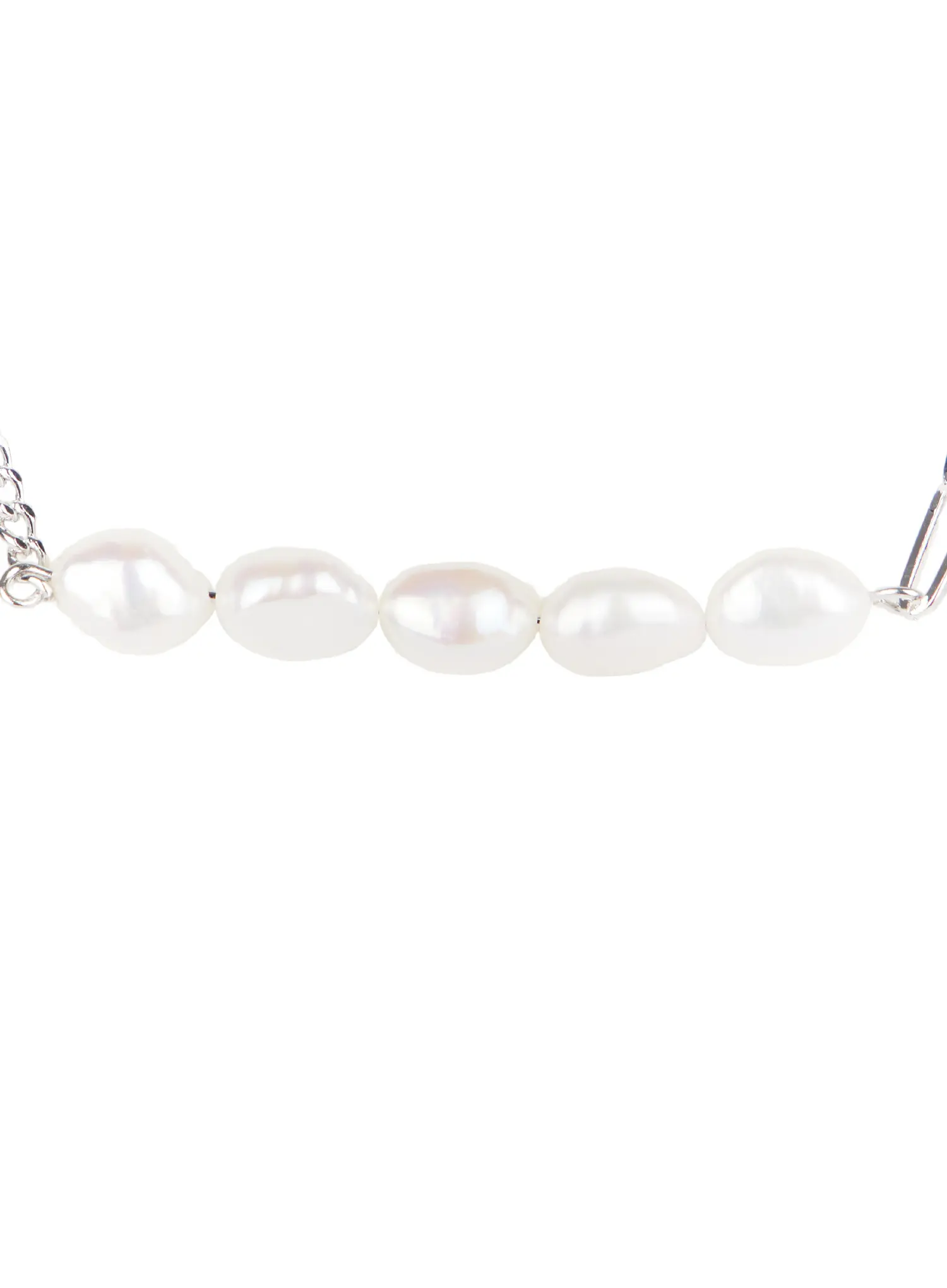 Triple Layer Faux Pearl Cross Necklace F502 - Image 5