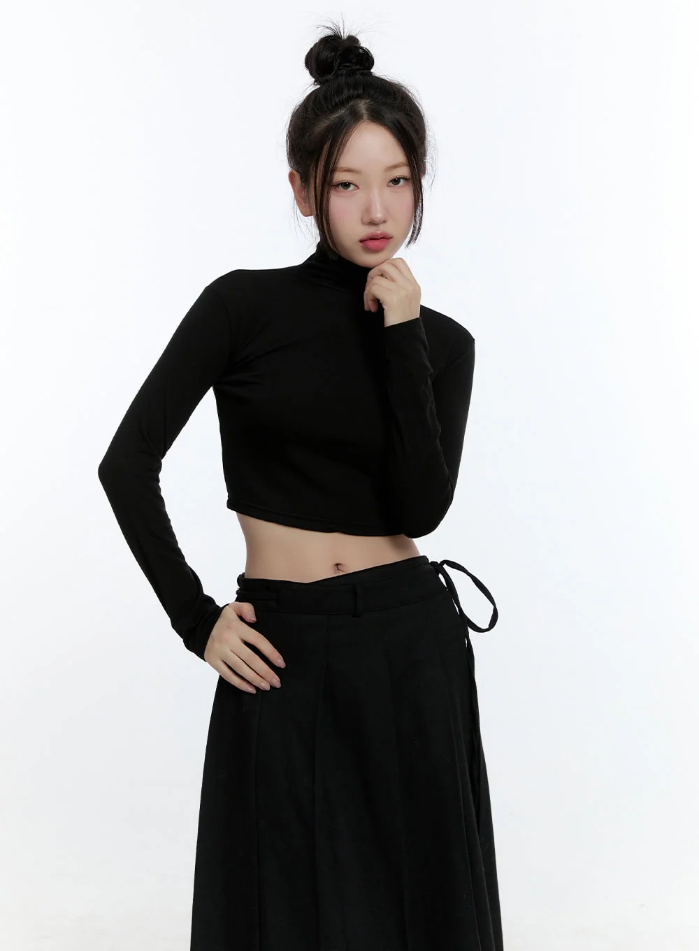Turtle Neck Slim-Fit Crop Top CD424 - Image 6