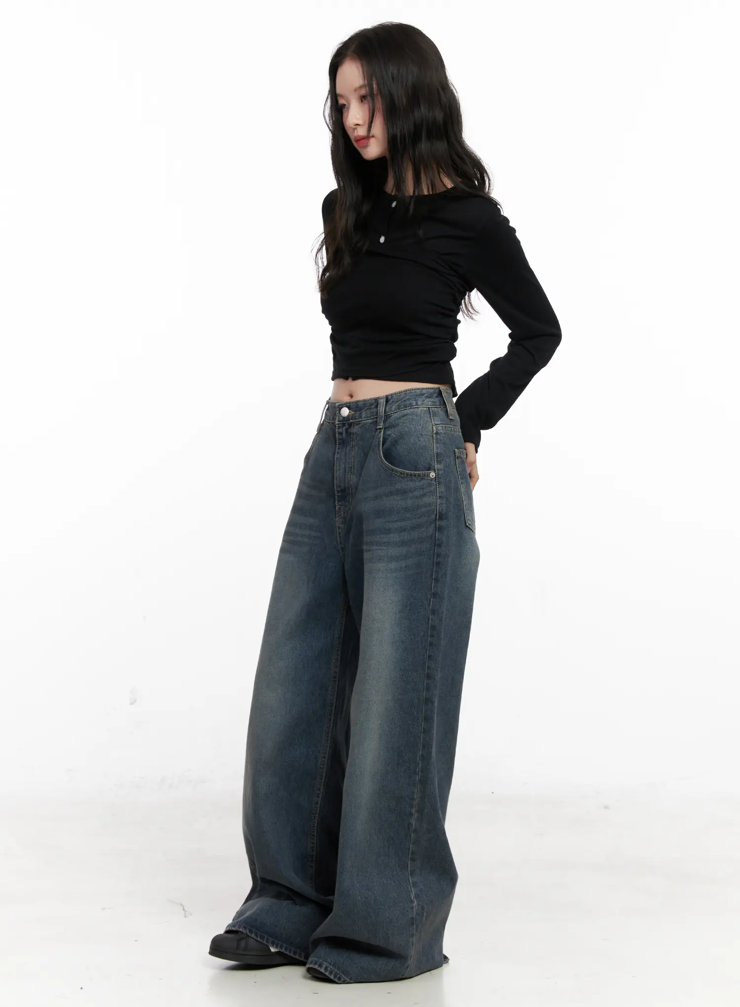 Tutt Washed Wide Leg Jeans CN504 - Image 3