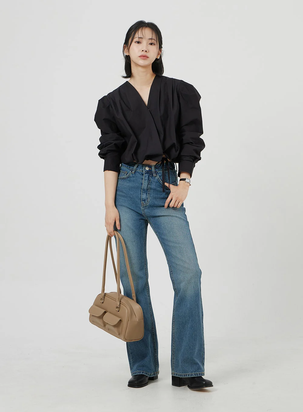 Twin Pocket Shoulder Bag OM306 - Image 6