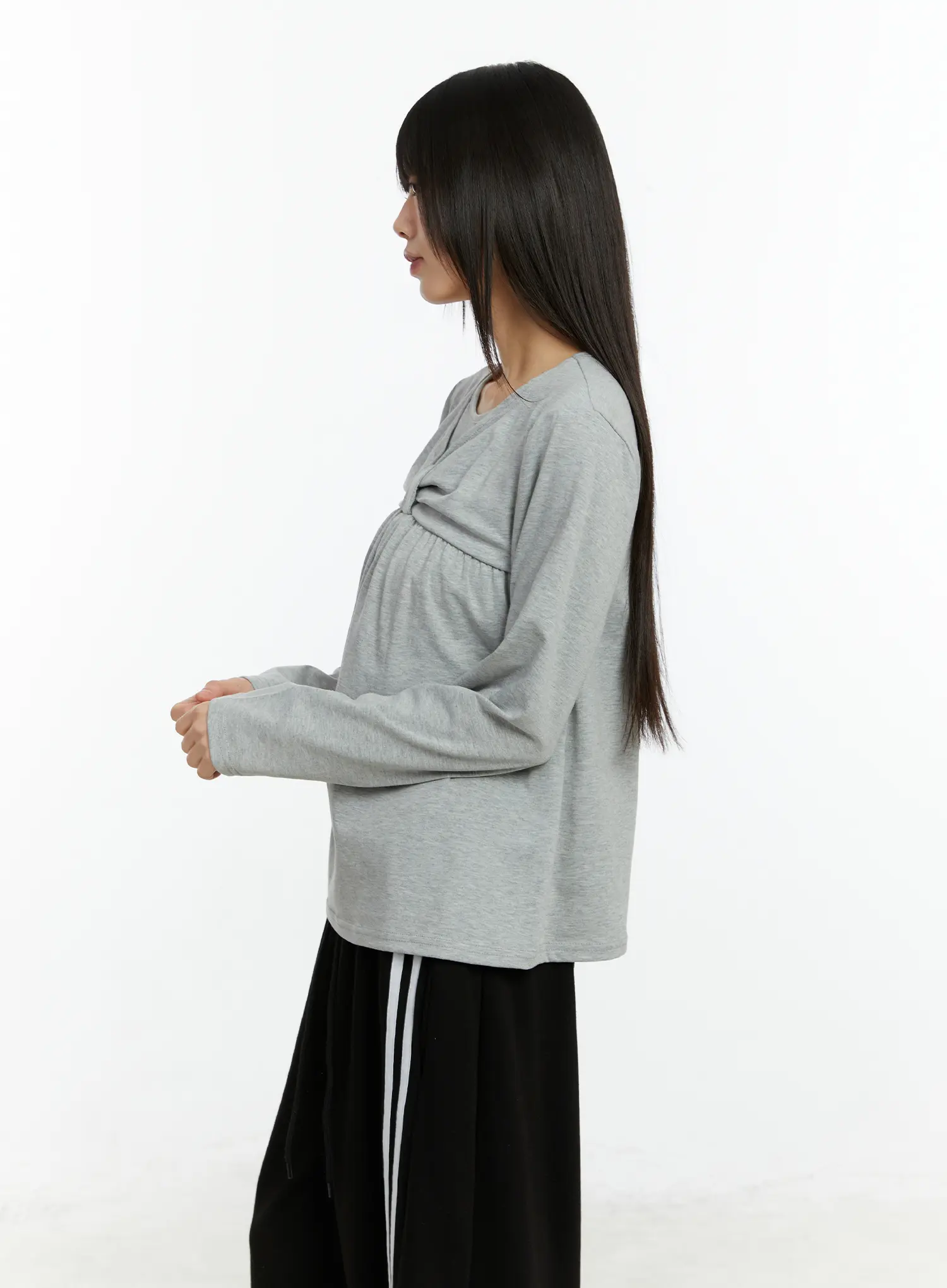 Twist Ribbon Long Sleeve Top CF510 - Image 6