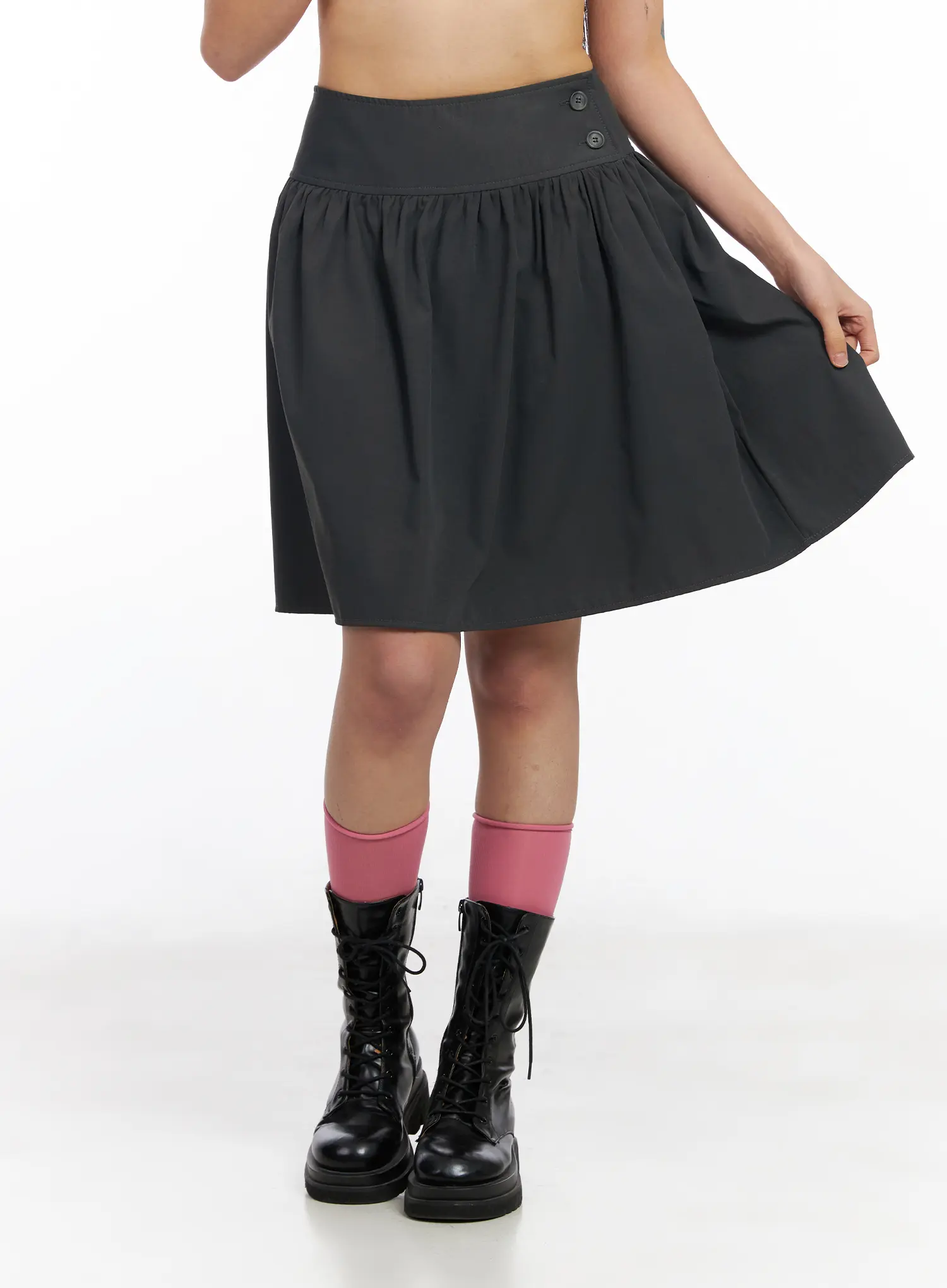 Two-Button Flared Midi Skirt CF506 - Image 9