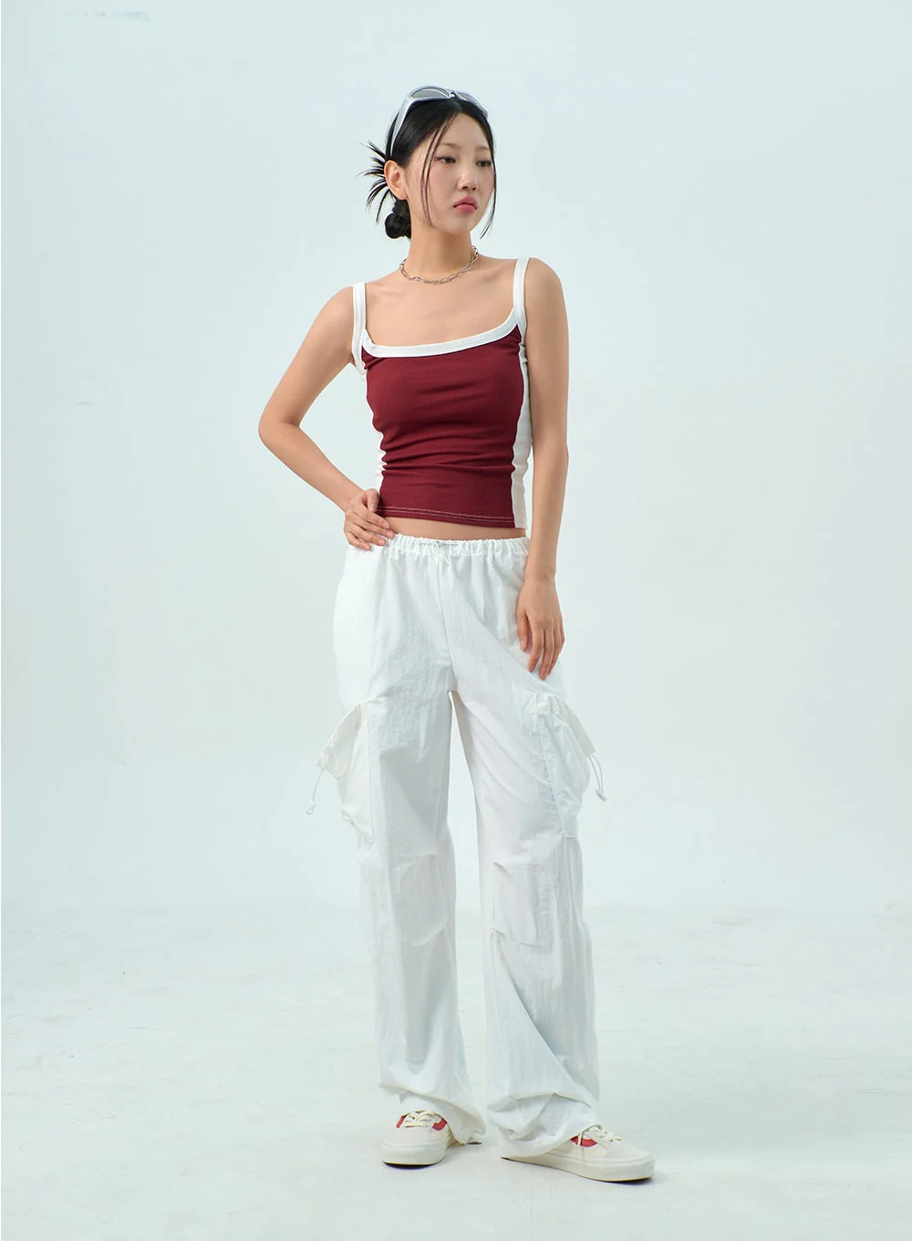 Two Color Knit Top CY325 - Image 6