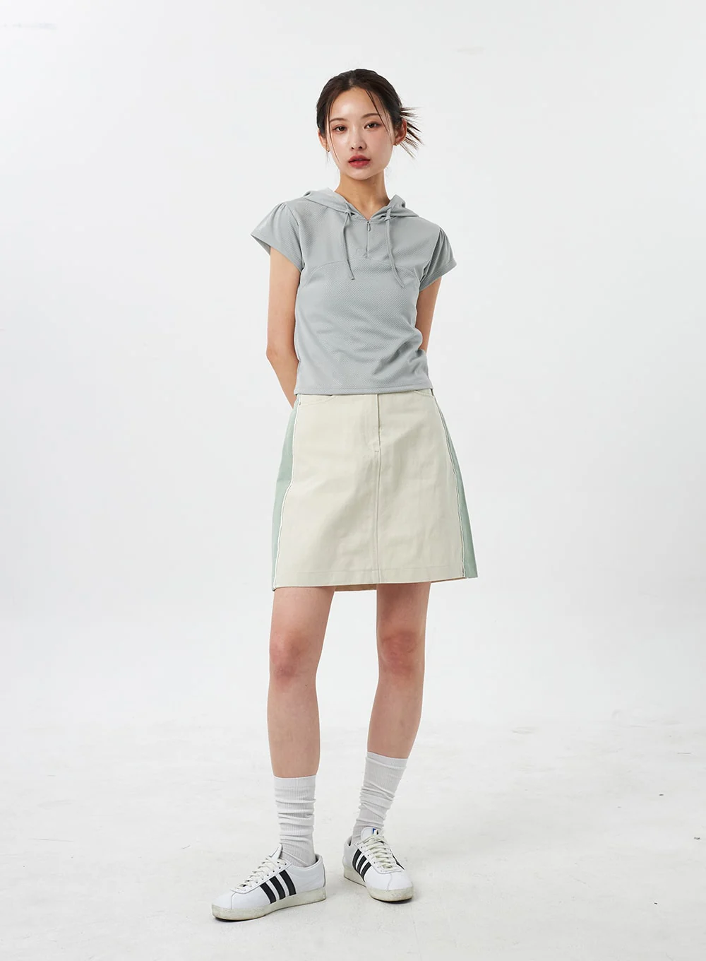 Two Color Mini Skirt CY303 - Image 4