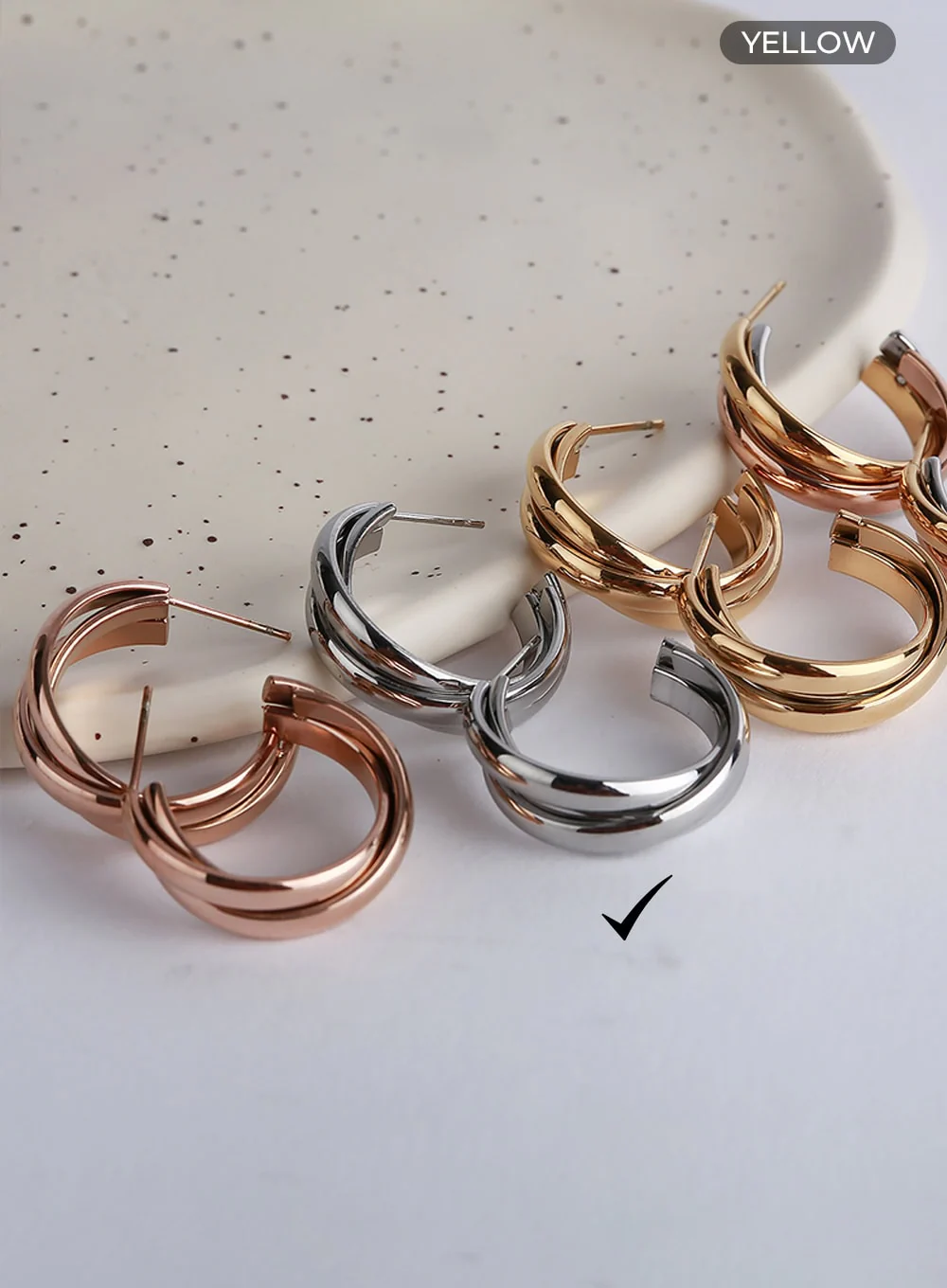 Two Line Ling Earrings IL404 - Image 8