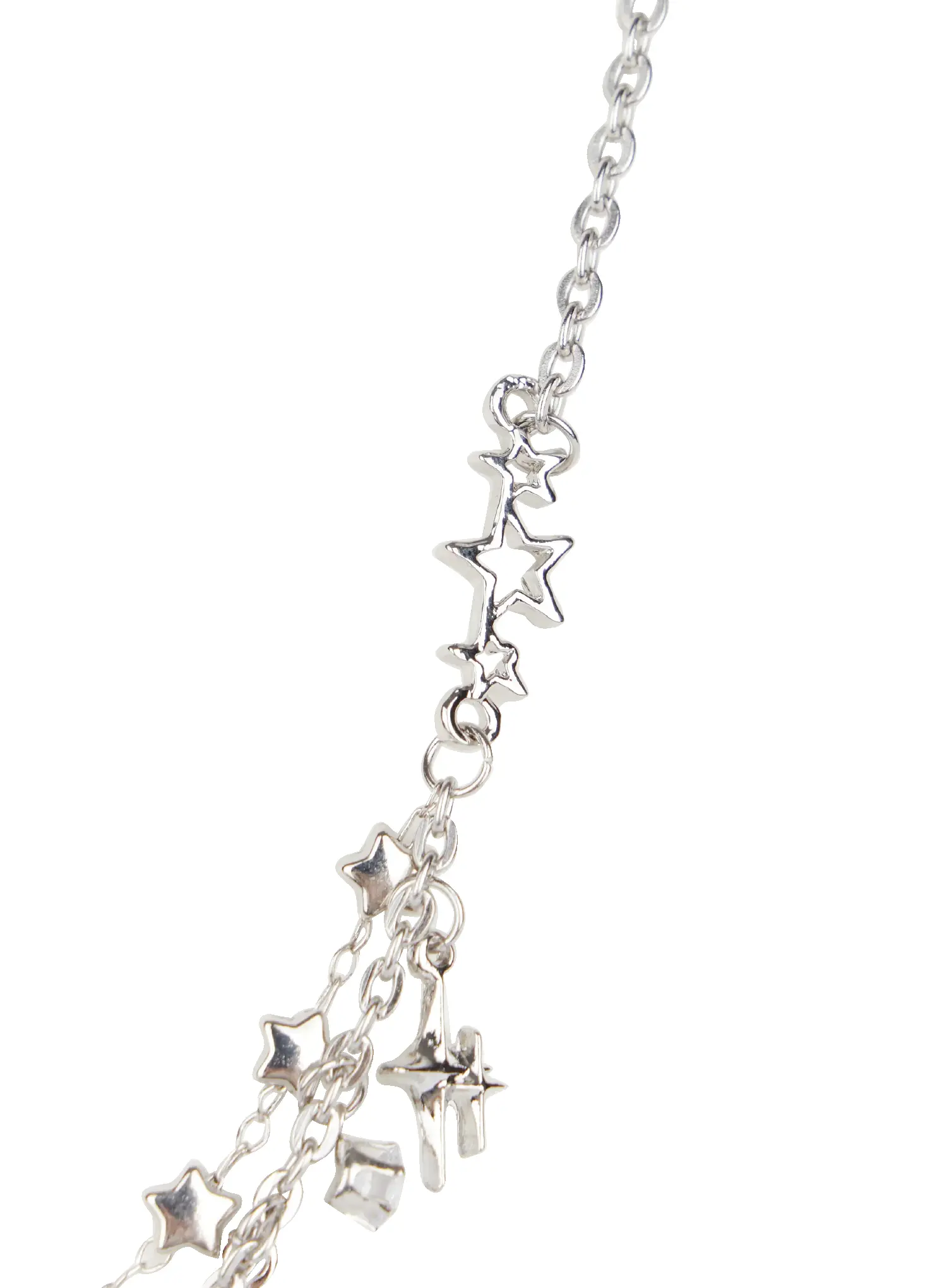 Two-Line Star Necklace CO503 - Image 5
